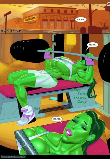 She-Hulk pumping iron [MeinFischerArt]