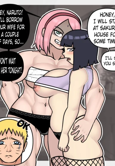 Sakura and hinata Comic (Futanari) [Steca]