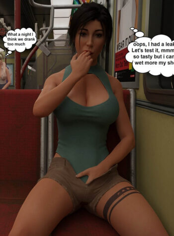 Lara was caught on a train [SmutnySize]