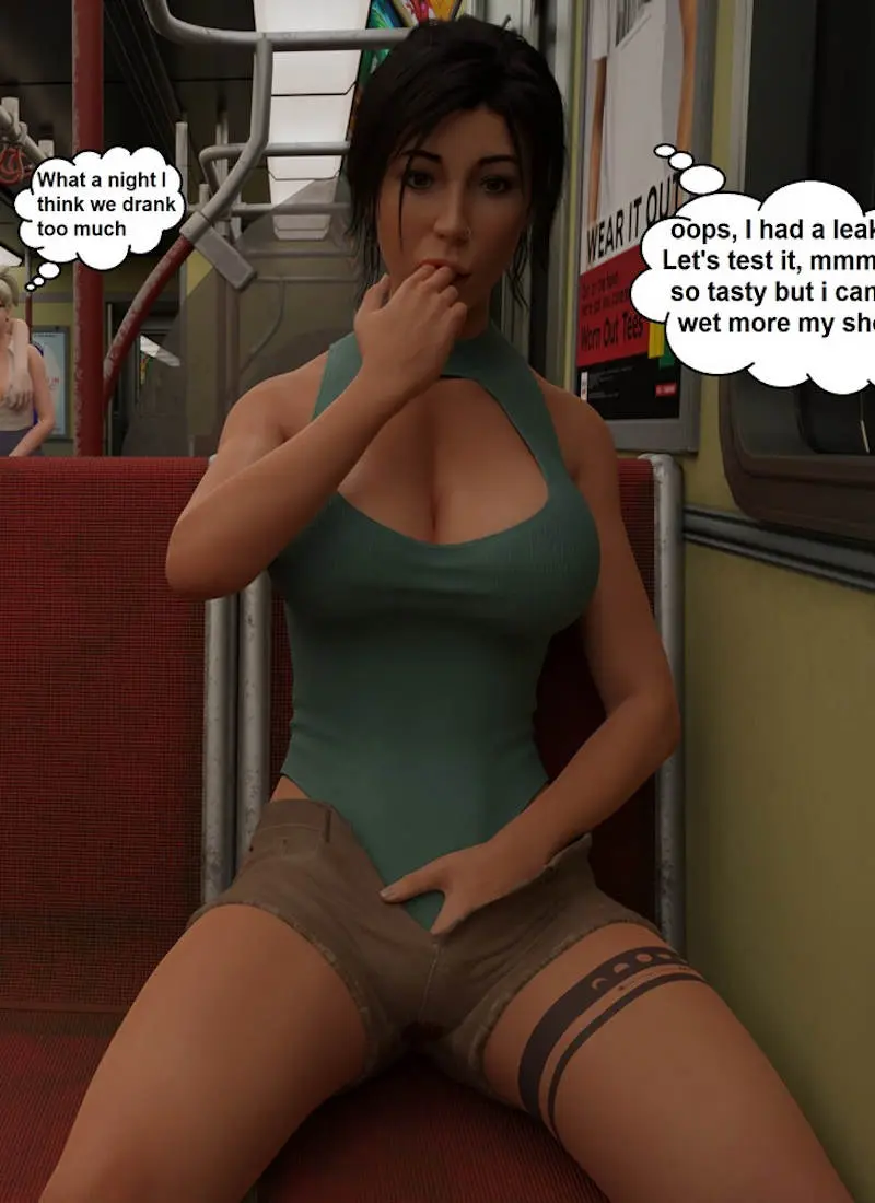 Lara was caught on a train [SmutnySize] - Porn Comic