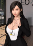 Tifa in office lady outfit [Komico]