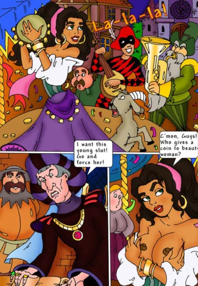 Esmeralda and Frollo (The Hunchback of Notre Dame)
