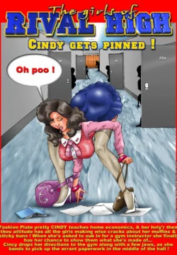 The Girls of Rival High - Cindy Gets Pinned! [Smudge]