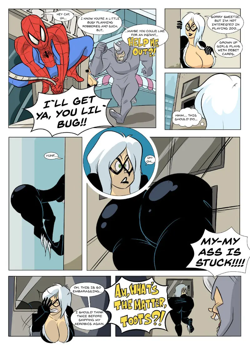 Black Cat Spider Man Felicia Porn - Spider-Man and Black Cat [Zaribot] - Porn Comic