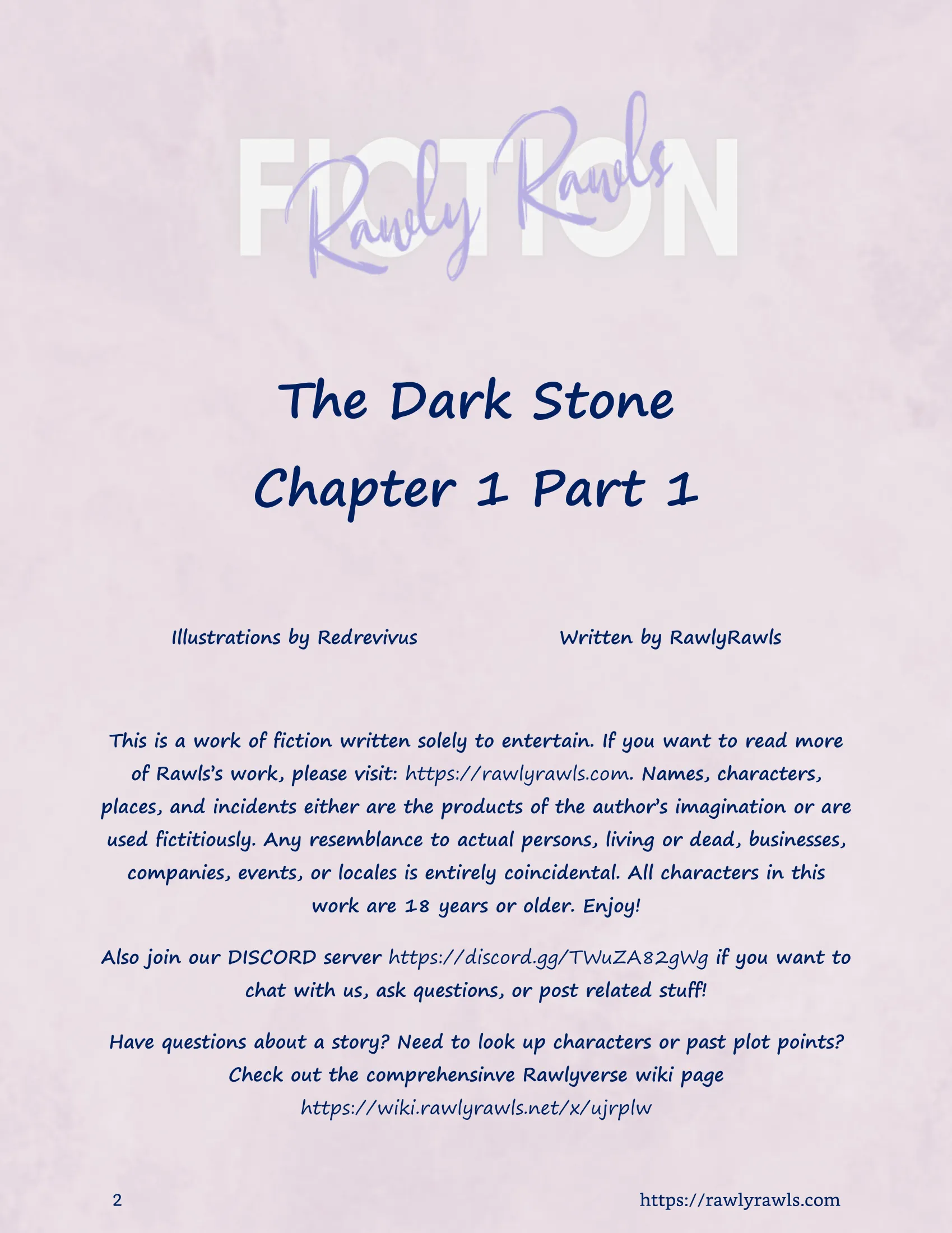 The Dark Stone [Redoxa – Rawly Rawls] - 1 . The Dark Stone - Chapter Part 1 - Page 2