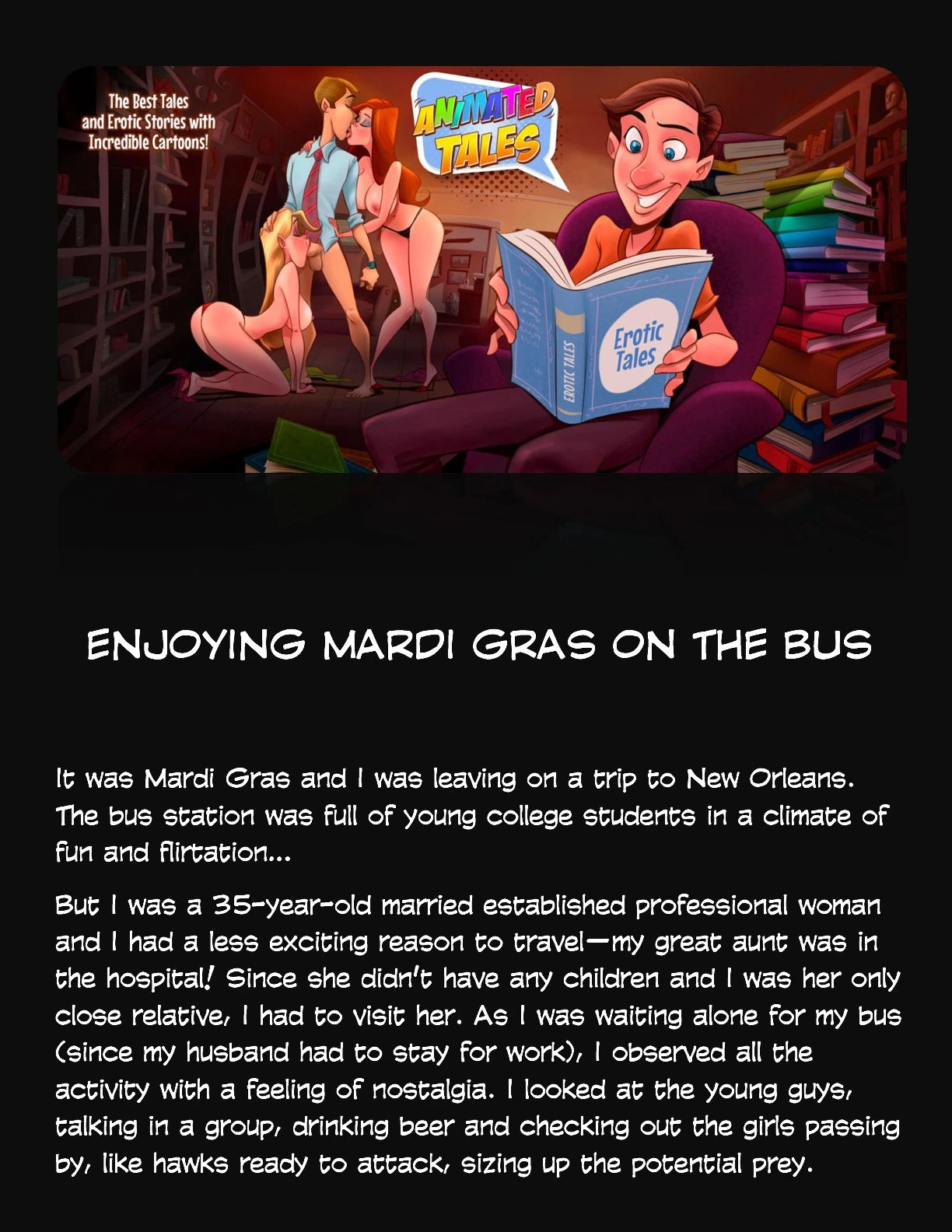Animated Tales [WC | TF] - ENJOYING MARDI GRAS ON THE BUS - Page 1