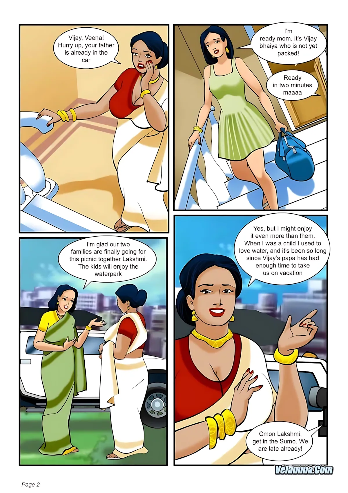 Velamma All Episodes Comics - 4 . Velamma - Episode 4 - The Picnic - Page 2