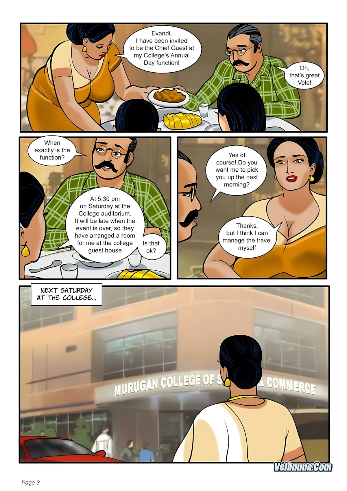 Velamma All Episodes Comics - 5 . Velamma - Episode 5 - The Chief Guest - Page 3