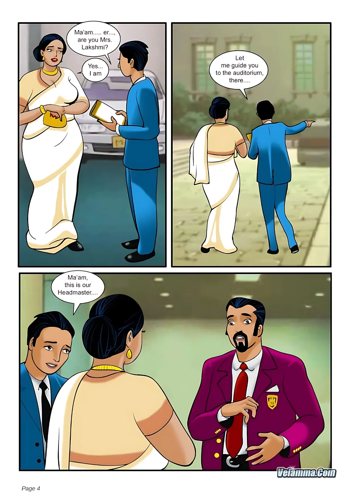 Velamma All Episodes Comics - 5 . Velamma - Episode 5 - The Chief Guest - Page 4