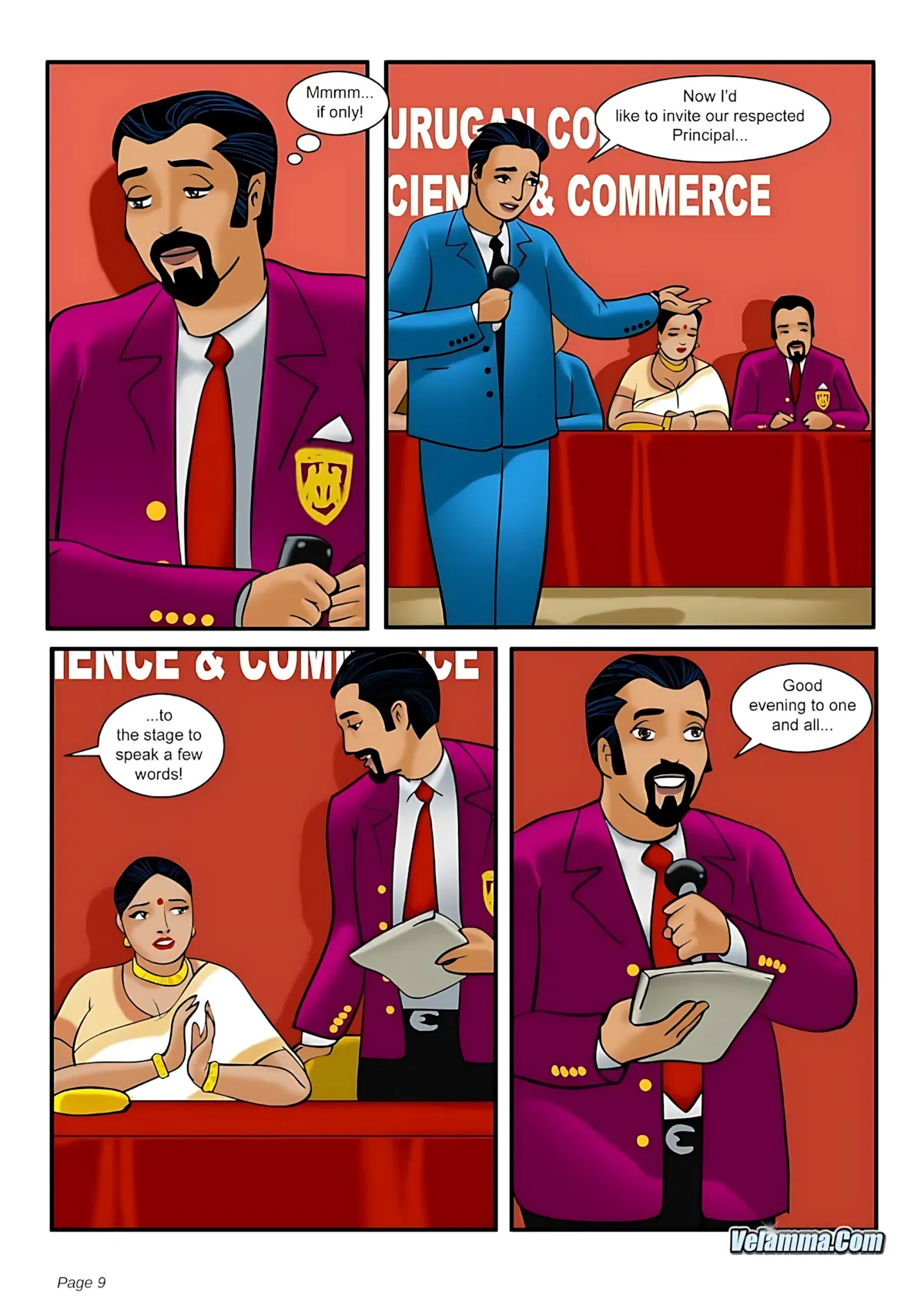 Velamma All Episodes Comics - 5 . Velamma - Episode 5 - The Chief Guest - Page 9