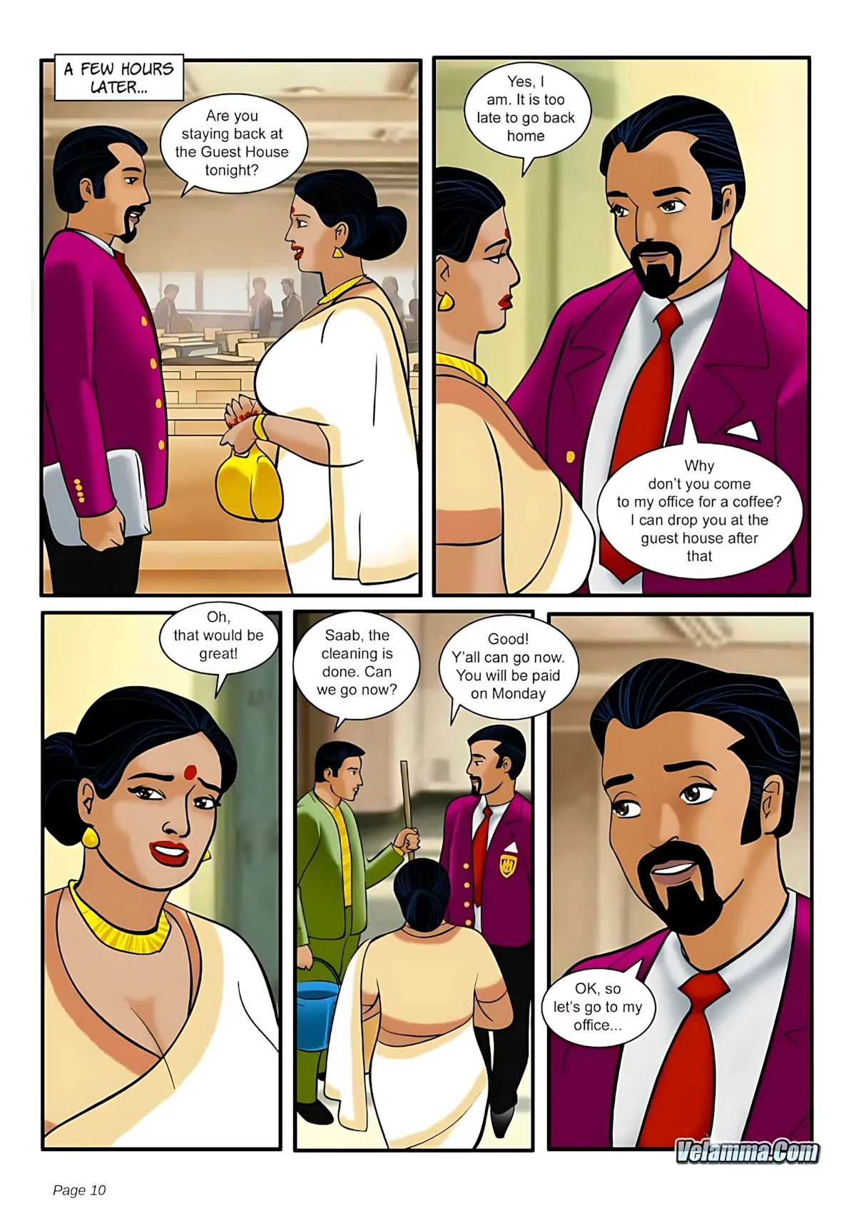 Velamma All Episodes Comics - 5 . Velamma - Episode 5 - The Chief Guest - Page 10