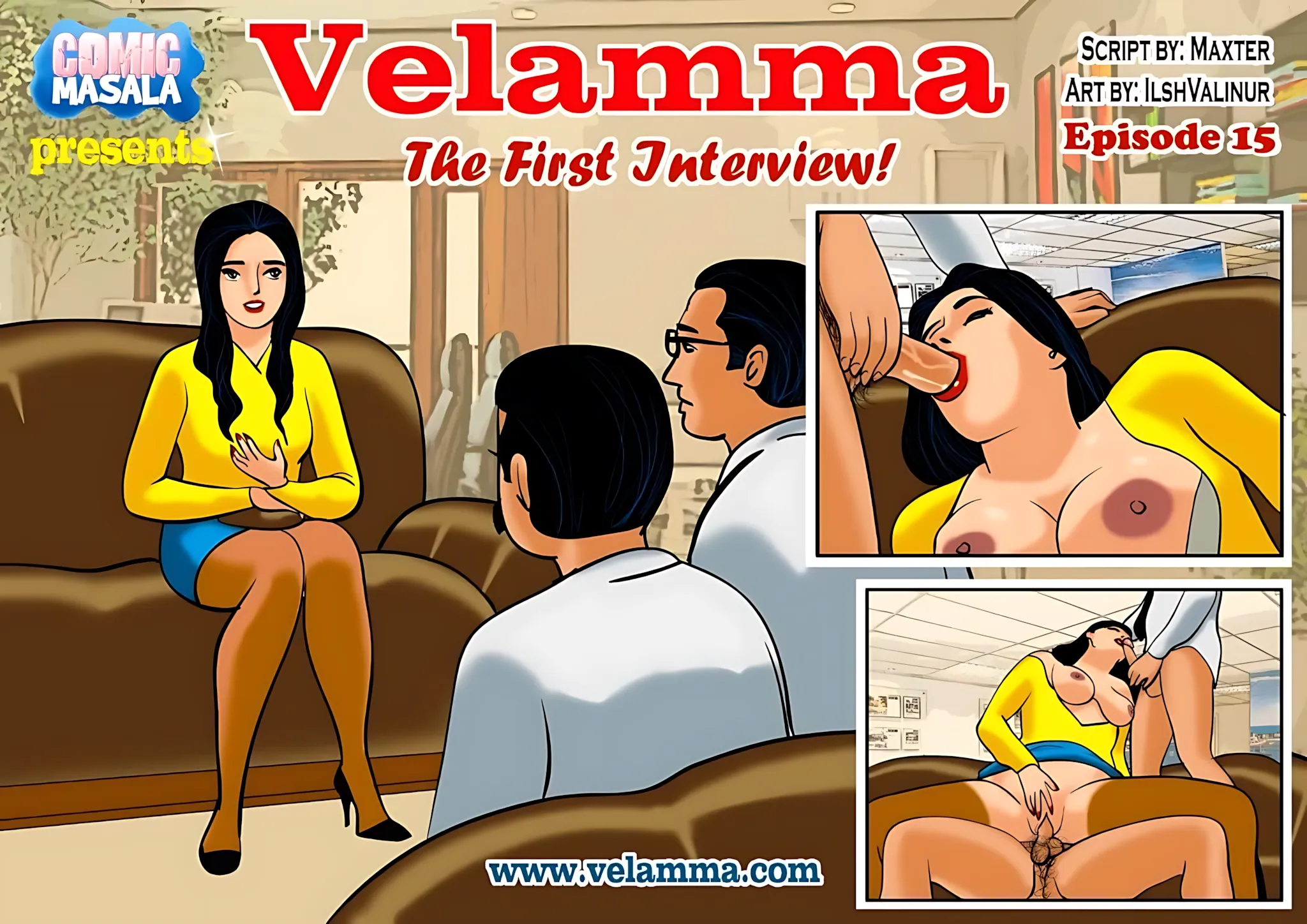 Velamma All Episodes Comics - 15 . Velamma - Episode 15 - The First Interview! - Page 1