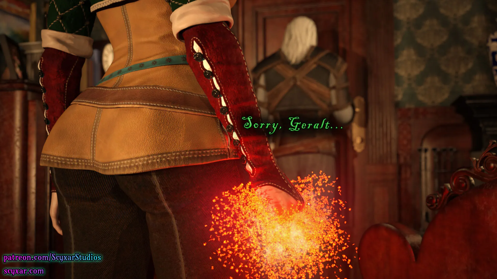 Geralt’s Transformation into Yennefer [Scyxar Studios] - 3 . Geralt’s Transformation into Yennefer - Chapter 3 - Page 47