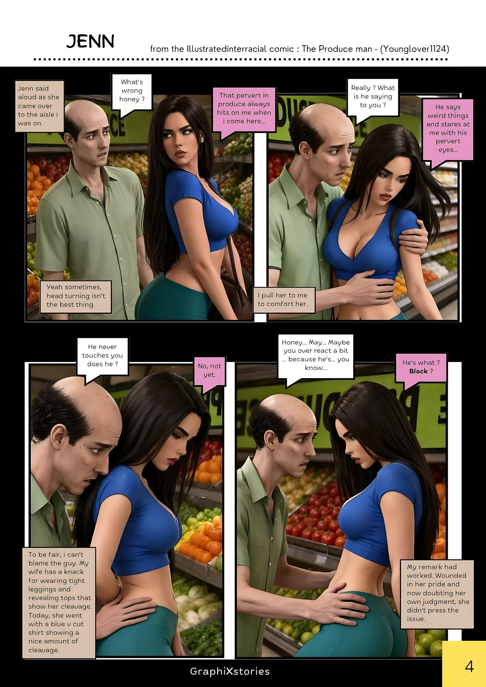The produce Man – AI Version [GraphiXstories] - 1. The produce Man - Part 1 [  illustratedinterracial AI ] - Page 4
