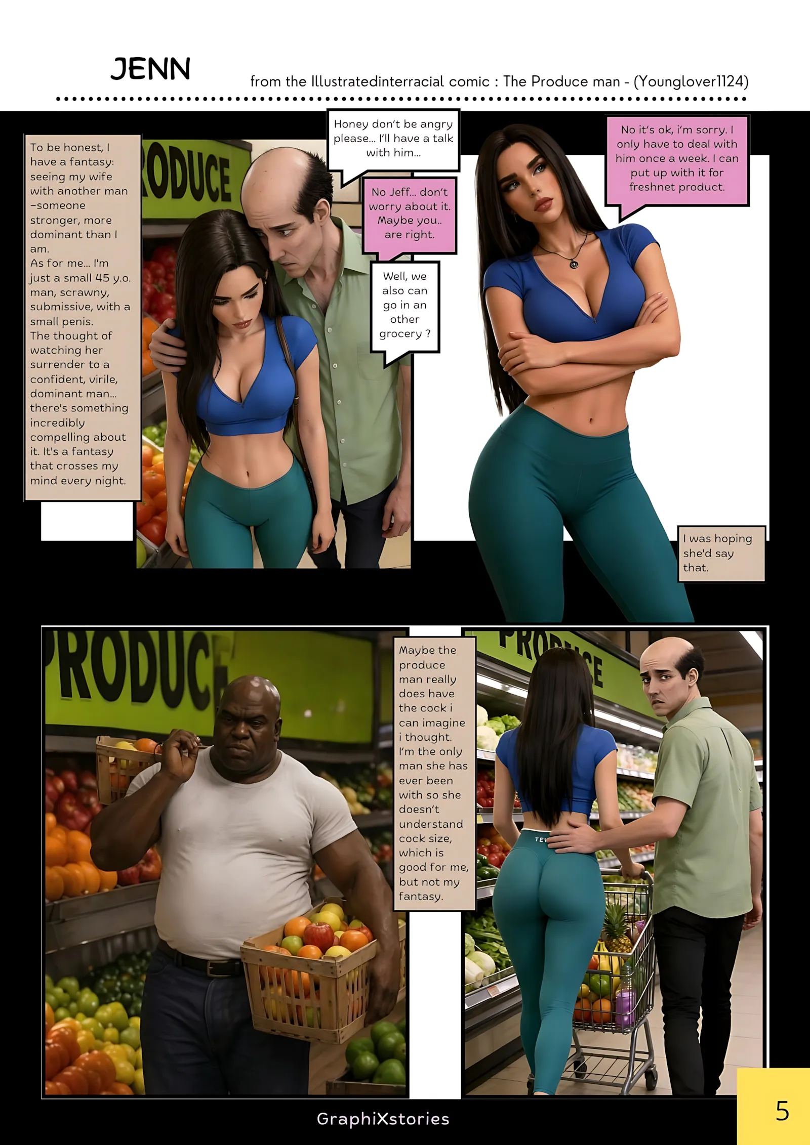 The produce Man – AI Version [GraphiXstories] - 1. The produce Man - Part 1 [  illustratedinterracial AI ] - Page 5