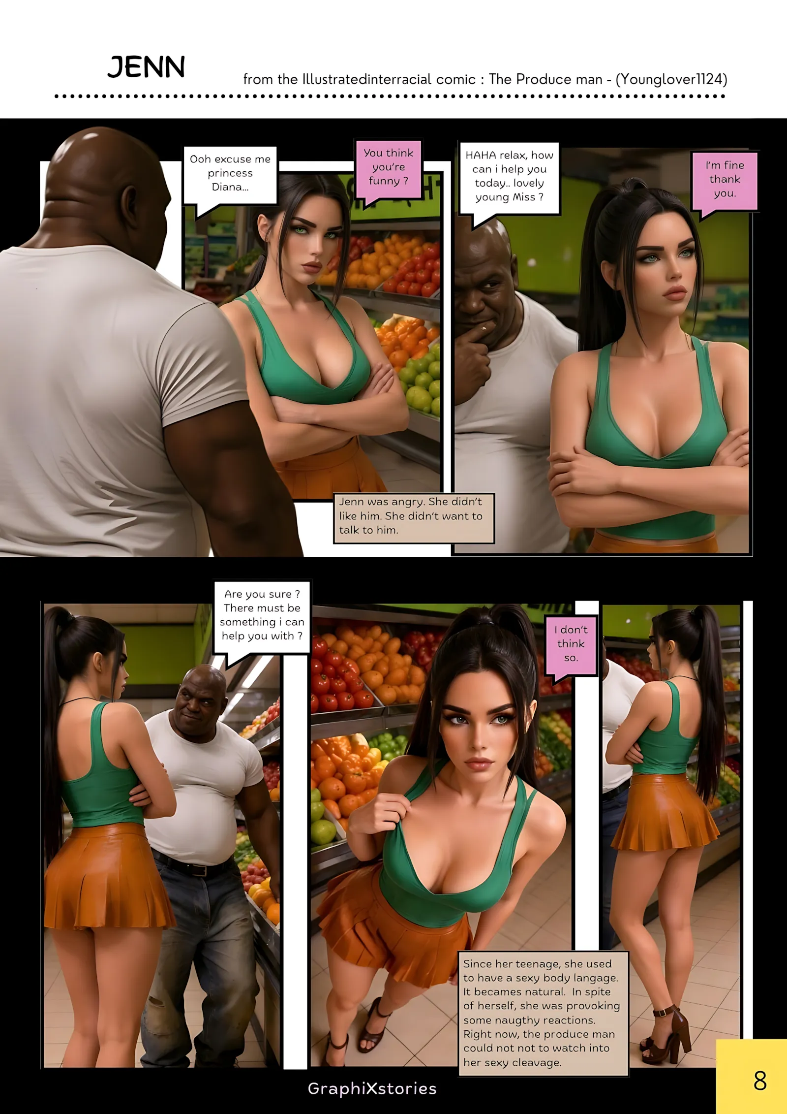 The produce Man – AI Version [GraphiXstories] - 1. The produce Man - Part 1 [  illustratedinterracial AI ] - Page 8