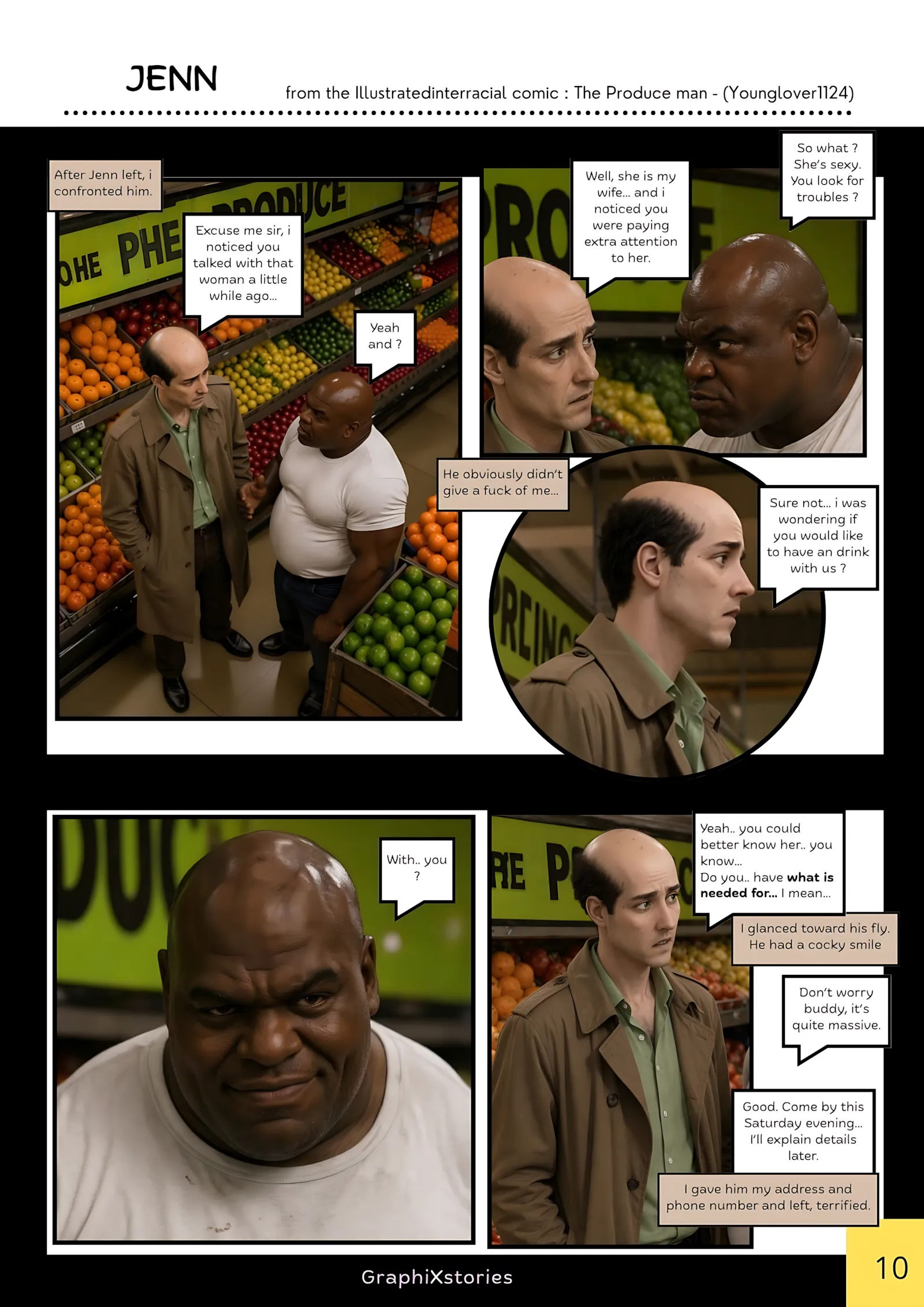 The produce Man – AI Version [GraphiXstories] - 1. The produce Man - Part 1 [  illustratedinterracial AI ] - Page 10