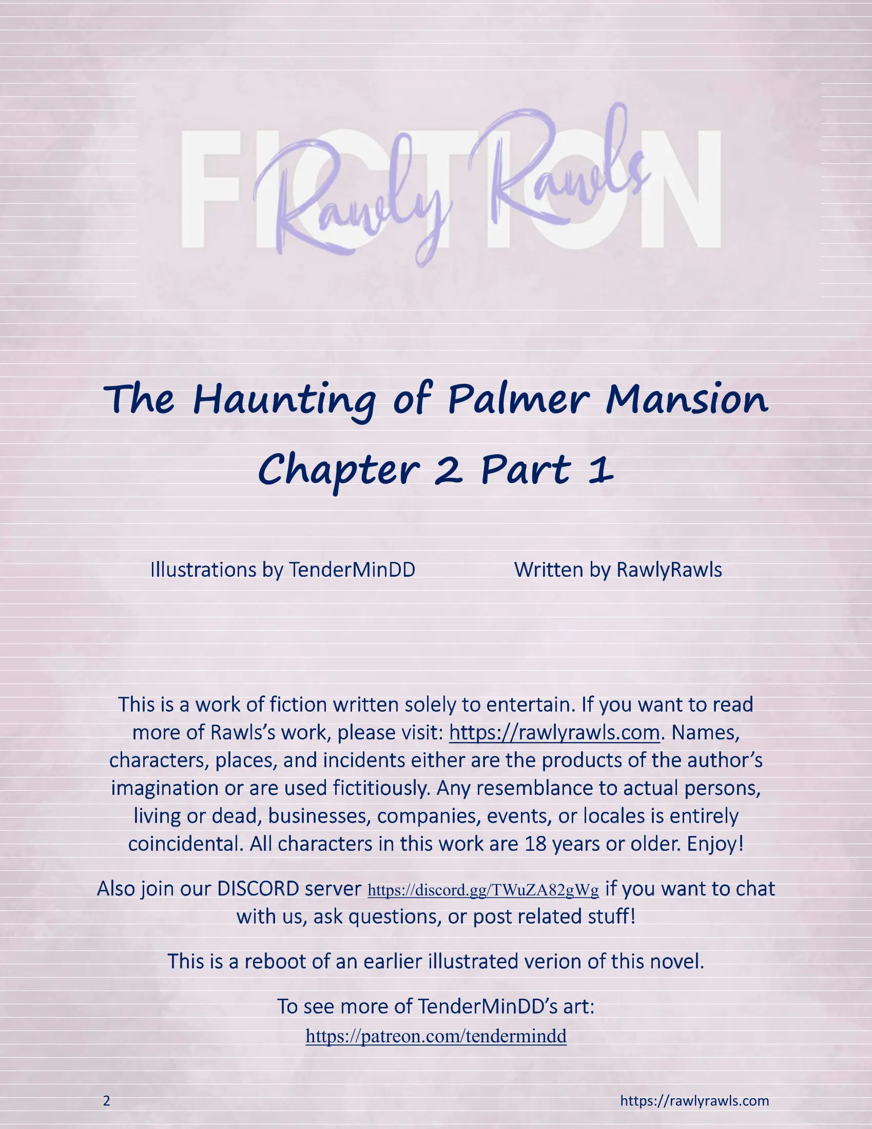 The Haunting Of Palmer Mansion [RawlyRawls] - 2 . The Haunting Of Palmer Mansion - Chapter 2 Part 1 [TenderMindd ] - Page 2