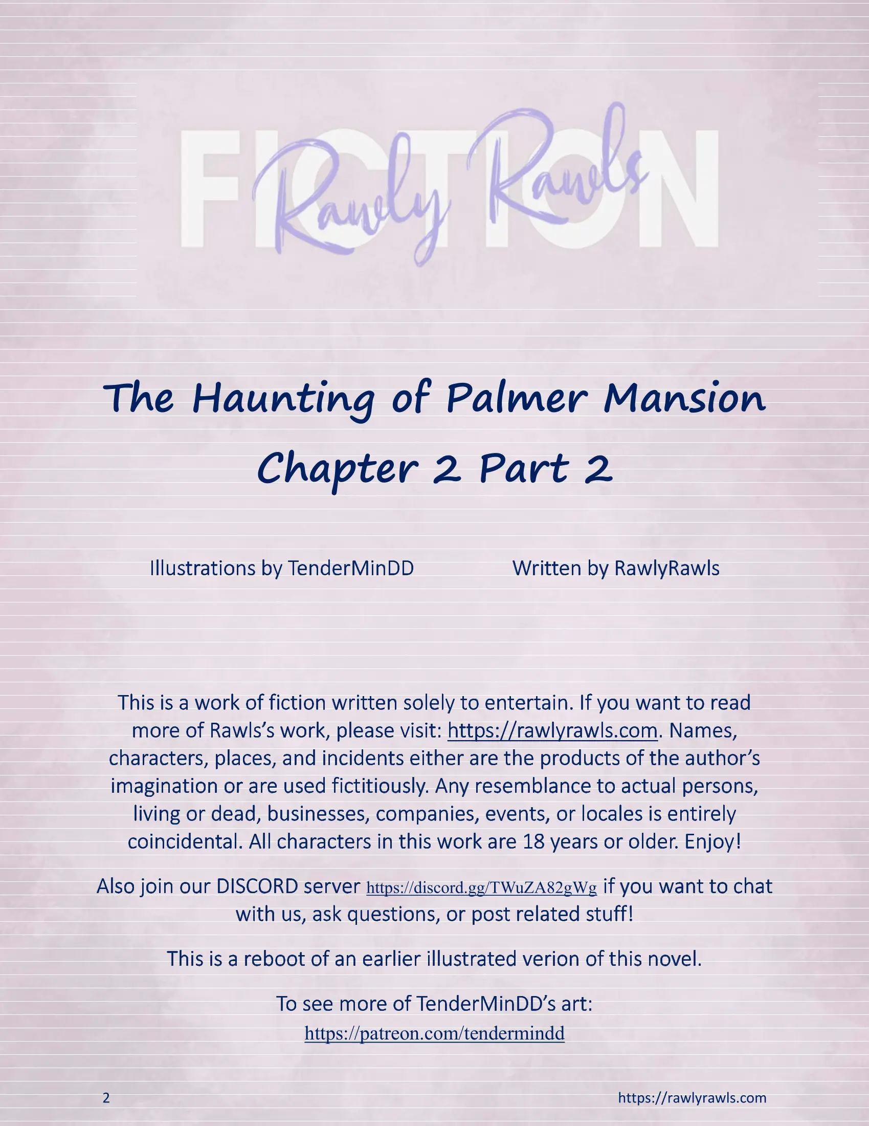 The Haunting Of Palmer Mansion [RawlyRawls] - 2.2 . The Haunting Of Palmer Mansion - Chapter 2 Part 2 [TenderMindd ] - Page 2