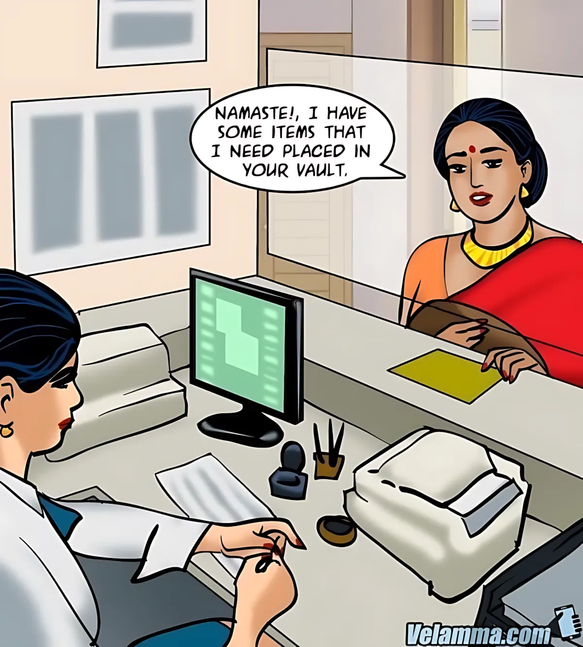 Velamma All Episodes Comics - 65 . Velamma - Episode 65 - Trapped In A Bank Vault - Page 3