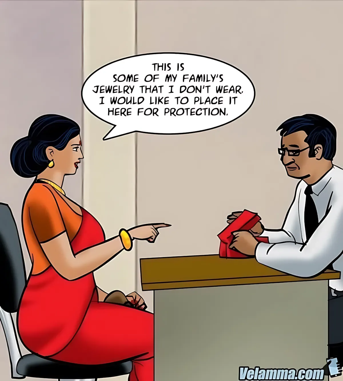 Velamma All Episodes Comics - 65 . Velamma - Episode 65 - Trapped In A Bank Vault - Page 7