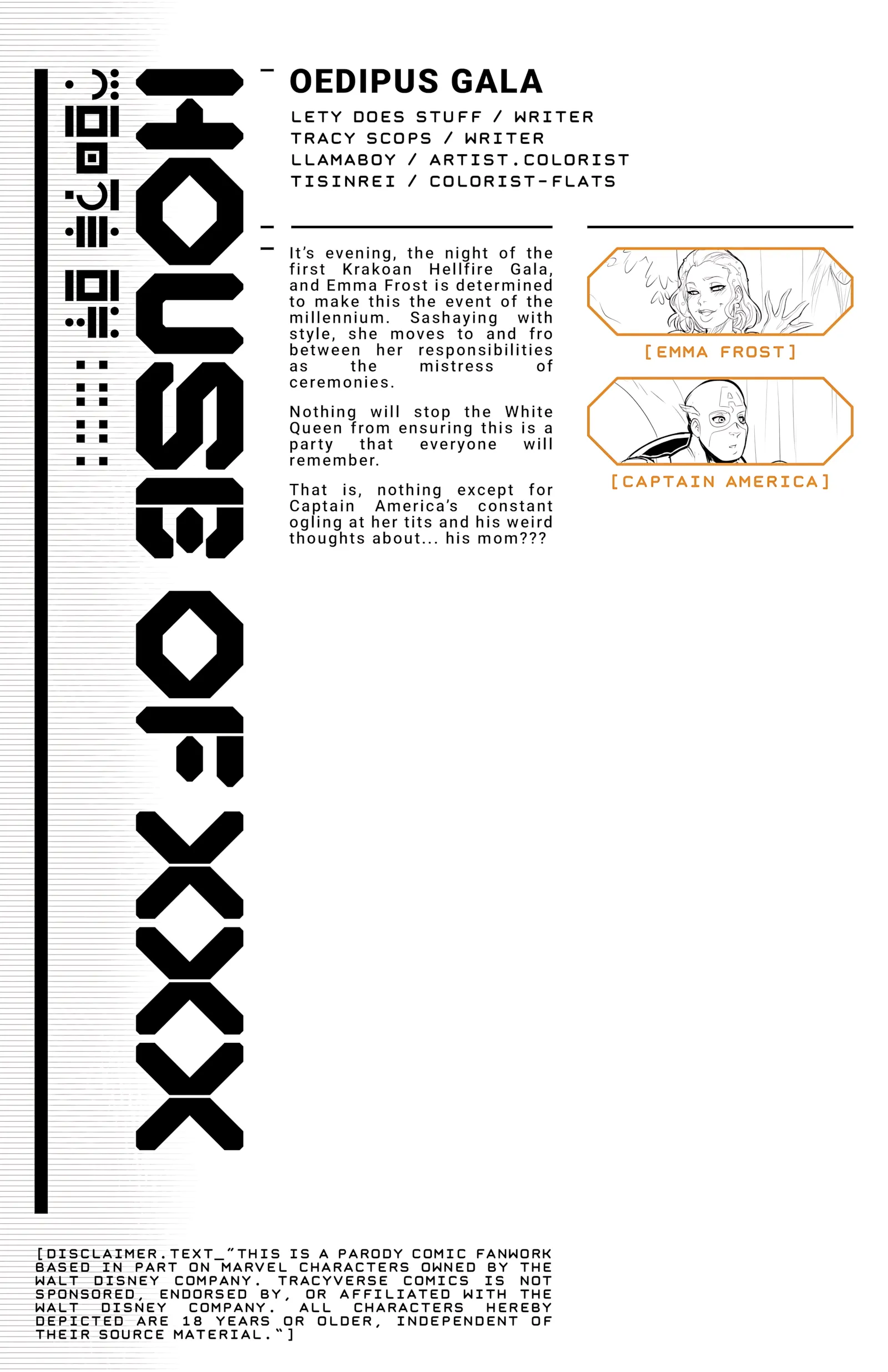 House of XXX: Oedipus Gala (X-Men , The Avengers) - 1 . House of XXX: Oedipus Gala [Tracy Scops] - Page 2
