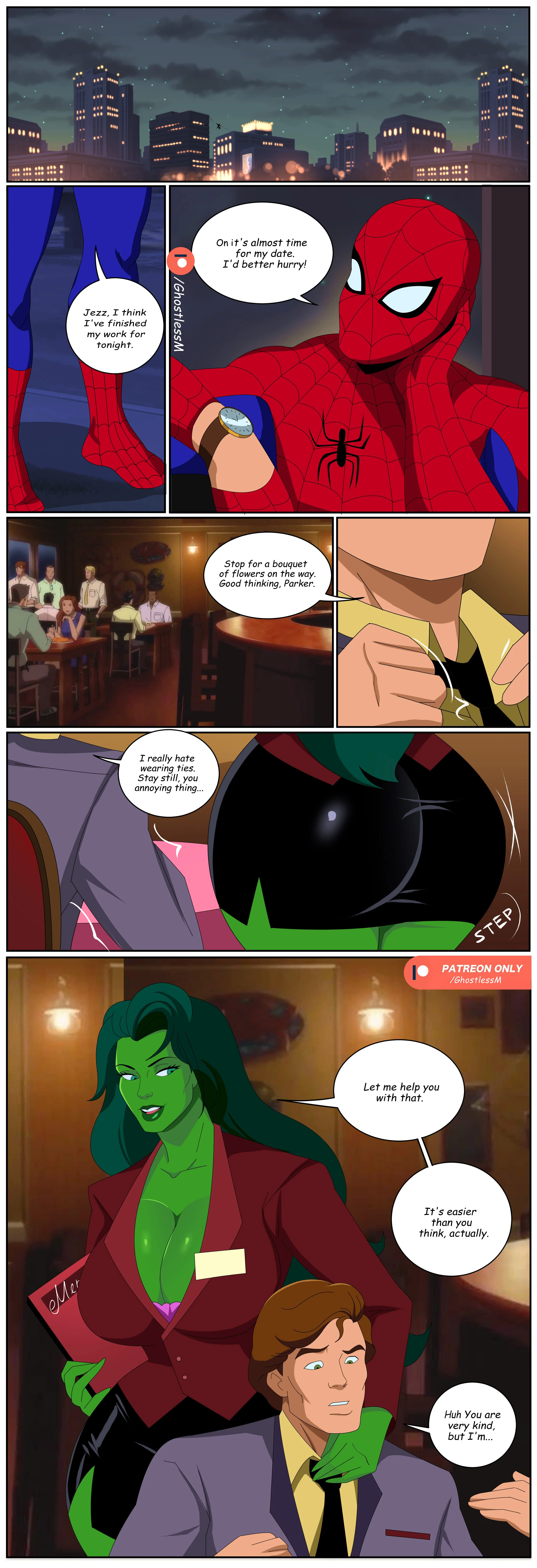 Hot Date (Spider-Man) - Hot Date - Chapter 1 (Spider-Man , Savage She-Hulk) [GhostlessM] - Page 2