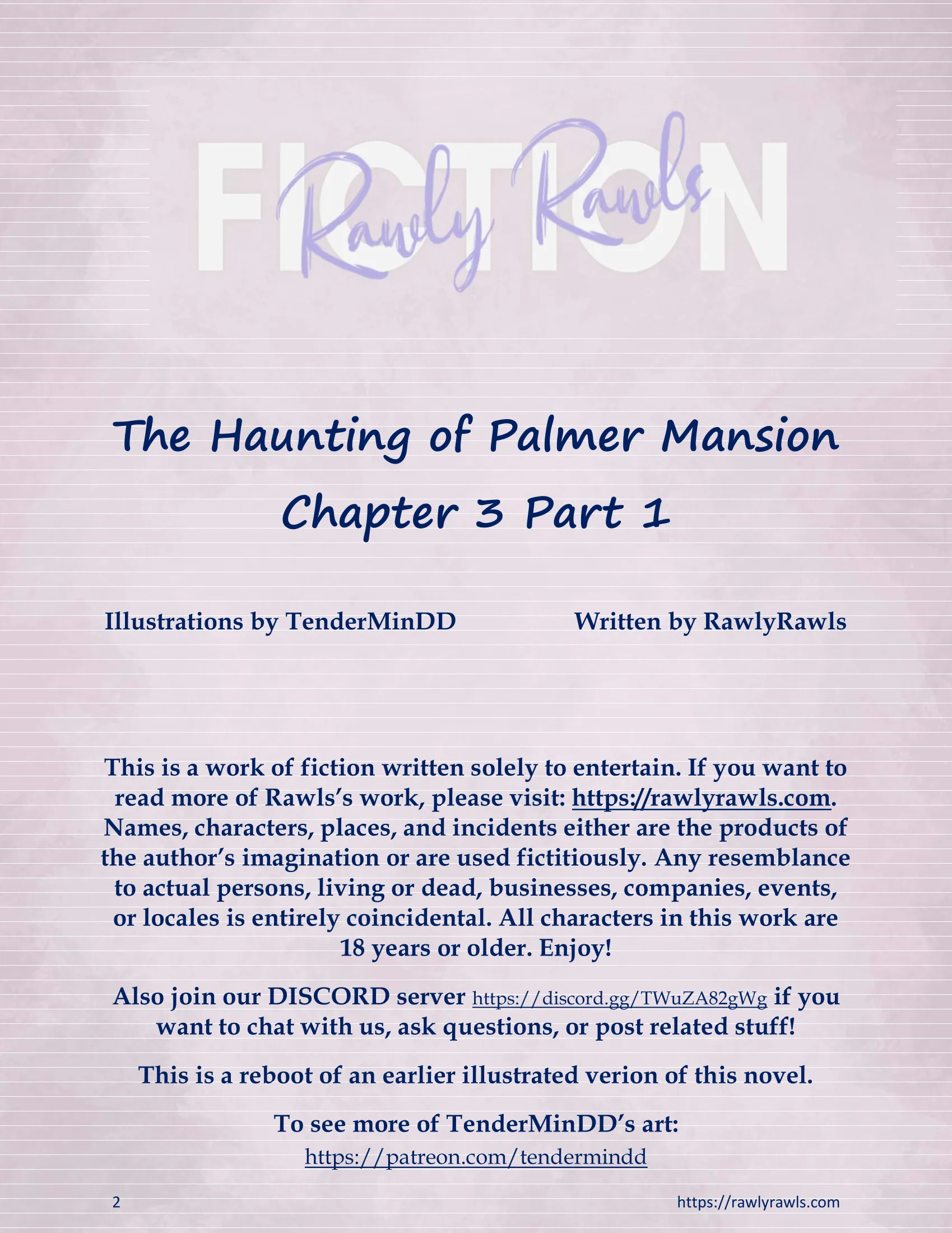 The Haunting Of Palmer Mansion [RawlyRawls] - 3 . The Haunting Of Palmer Mansion - Chapter 3 Part 1 [TenderMindd ] - Page 2