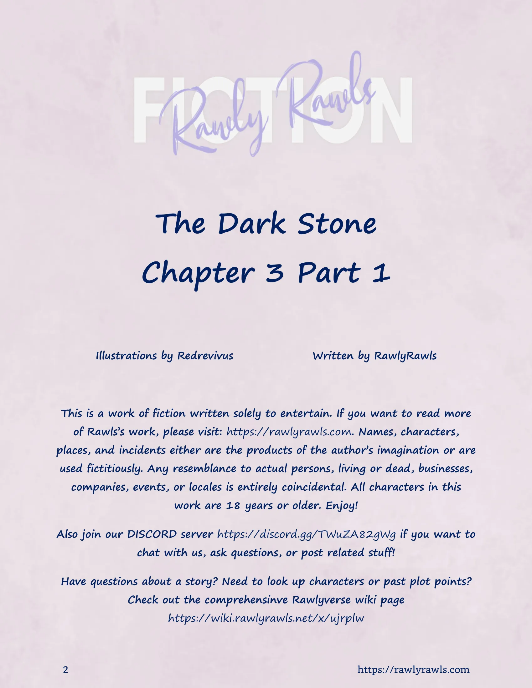 The Dark Stone [Redoxa – Rawly Rawls] - 3.1 . The Dark Stone - Chapter 3 Part 1 - Page 2