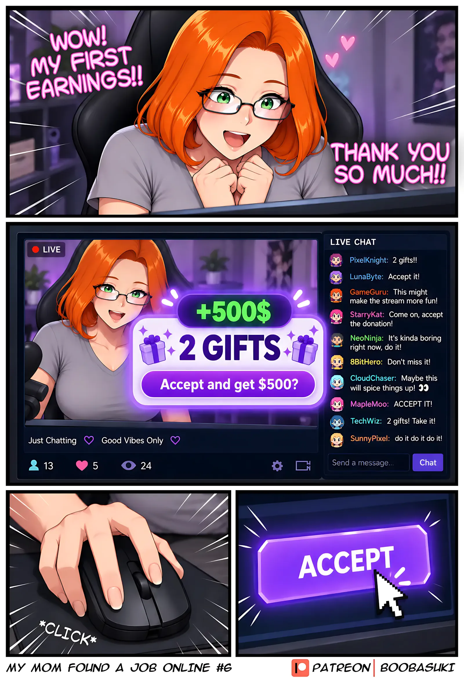 My Mom Found Job Online [BoobaSuki] - 1. My Mom Found Job Online - Chapter 1 - Page 7