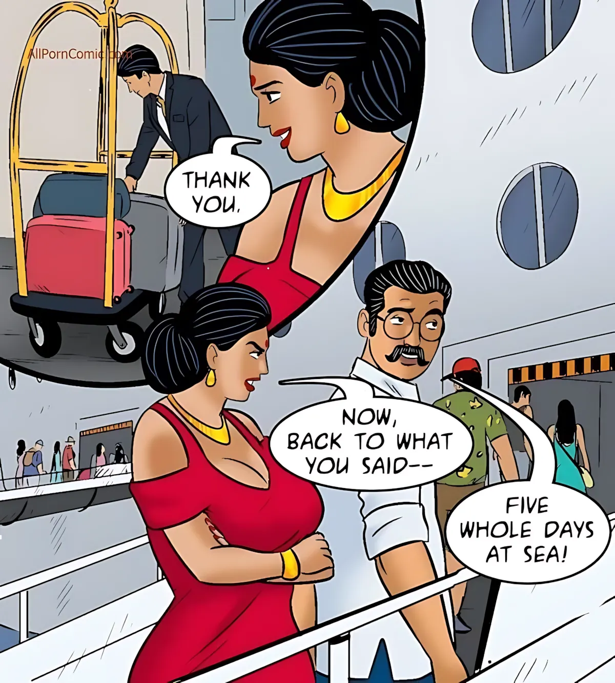 Velamma All Episodes Comics - 100.1 . Velamma - Episode 100 - Part 1 - The Love Boat - Page 34
