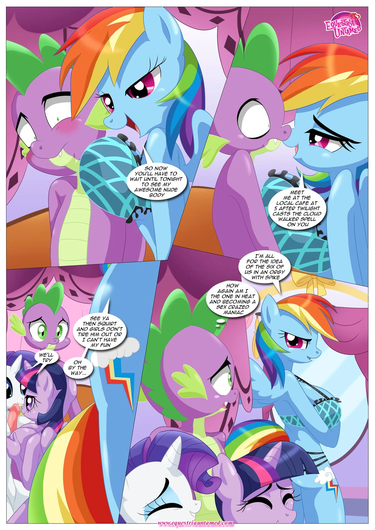 Spike’s Harem (My Little Pony – Friendship Is Magic) [PalComix] - 4 . Rainbow Dash's Game Of Extreme PDA - Chapter 4 (My Little Pony - Friendship Is Magic) [PalComix] - Page 13