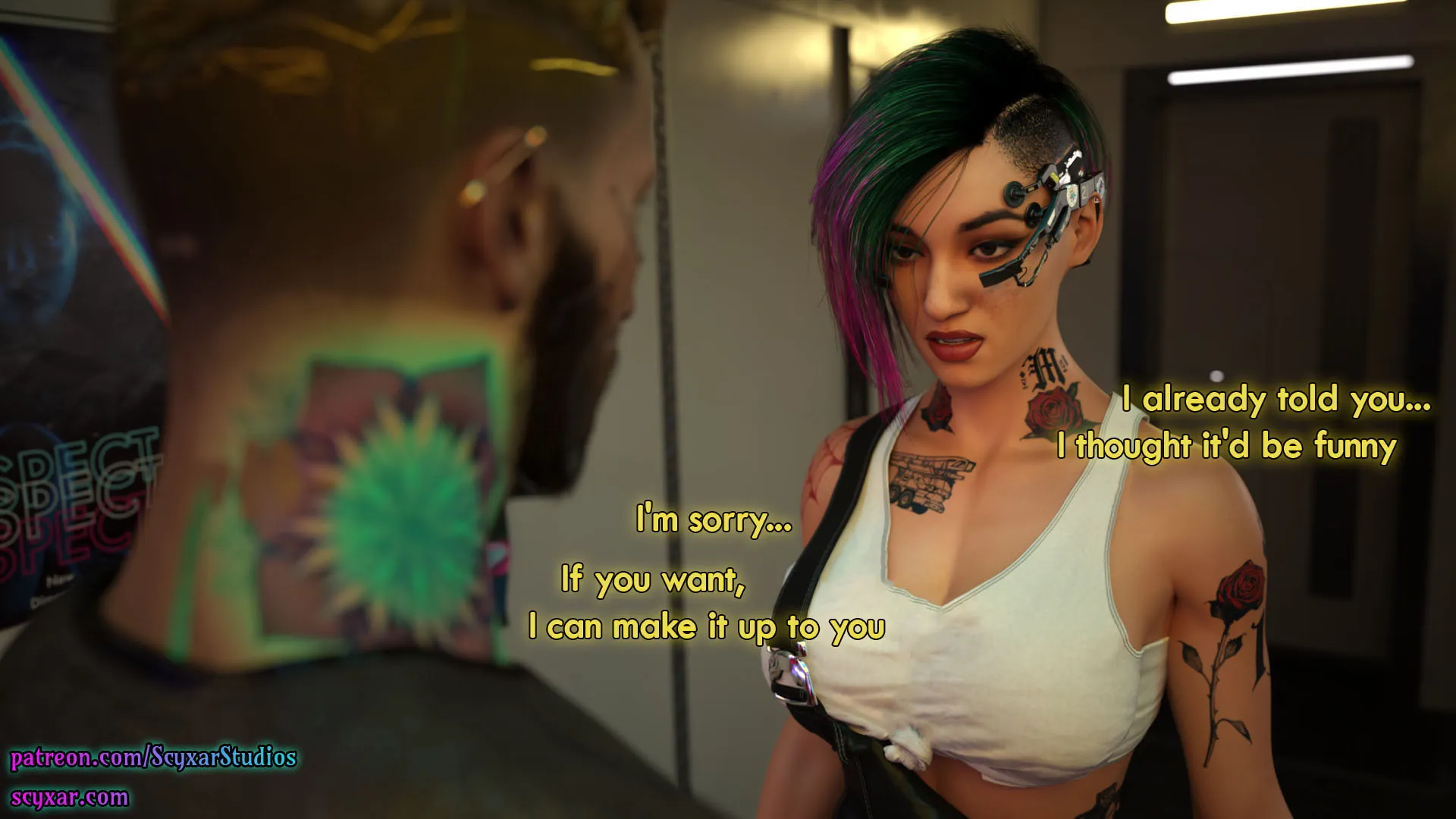 Once You Go Black, You Never Go Back (Cyberpunk) - 8 . Once You Go Black, You Never Go Back - Chapter 8 [Scyxar Studios] - Page 42