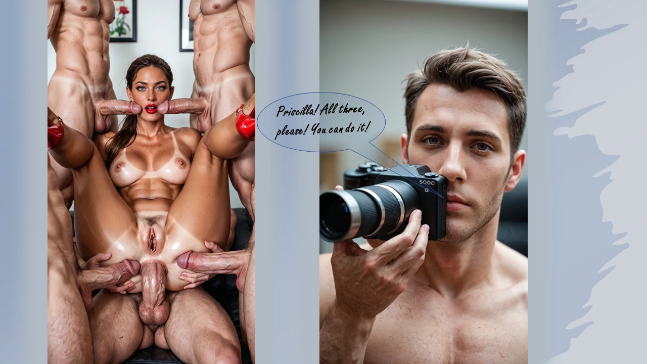 Priscillas Photoshoot – A Triple Anal Gangbang [RubberDuckFucker] - Priscillas Photoshoot - A Triple Anal Gangbang - Page 52