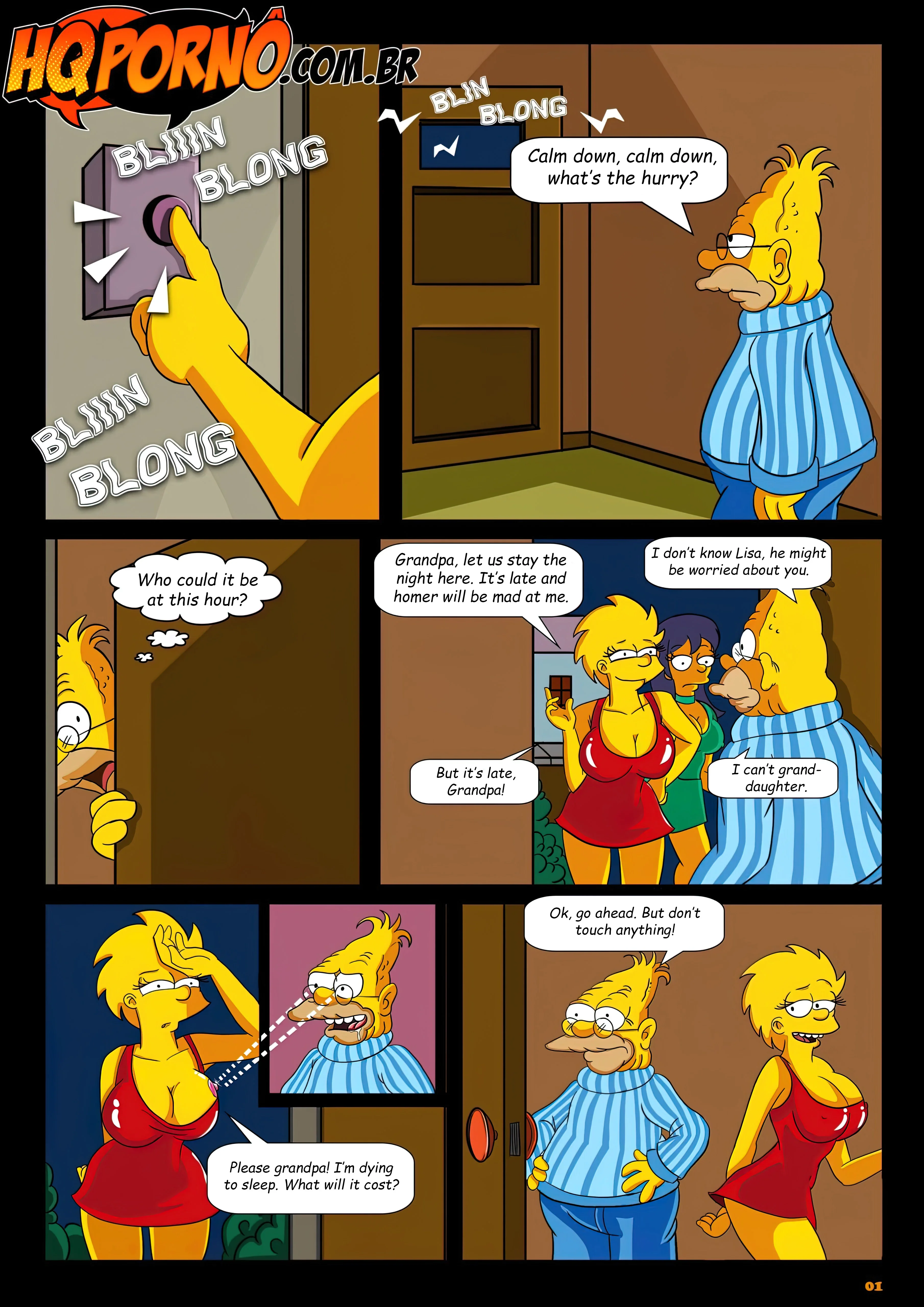 OS Simpsons (The Simpsons) - 1 . OS Simpsons - Sleepover At Grandpa's House - Chapter 1 - Page 2