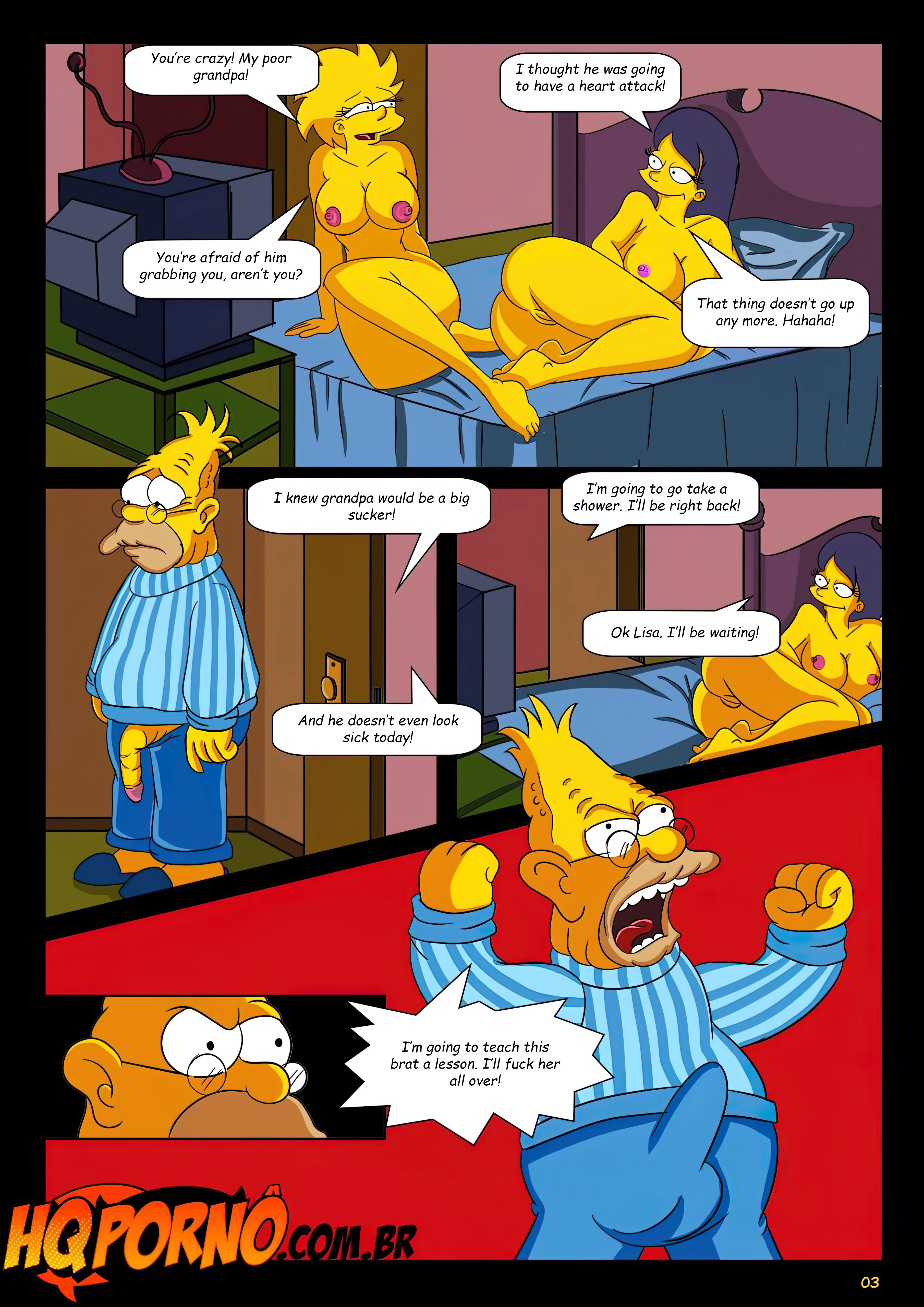 OS Simpsons (The Simpsons) - 1 . OS Simpsons - Sleepover At Grandpa's House - Chapter 1 - Page 4
