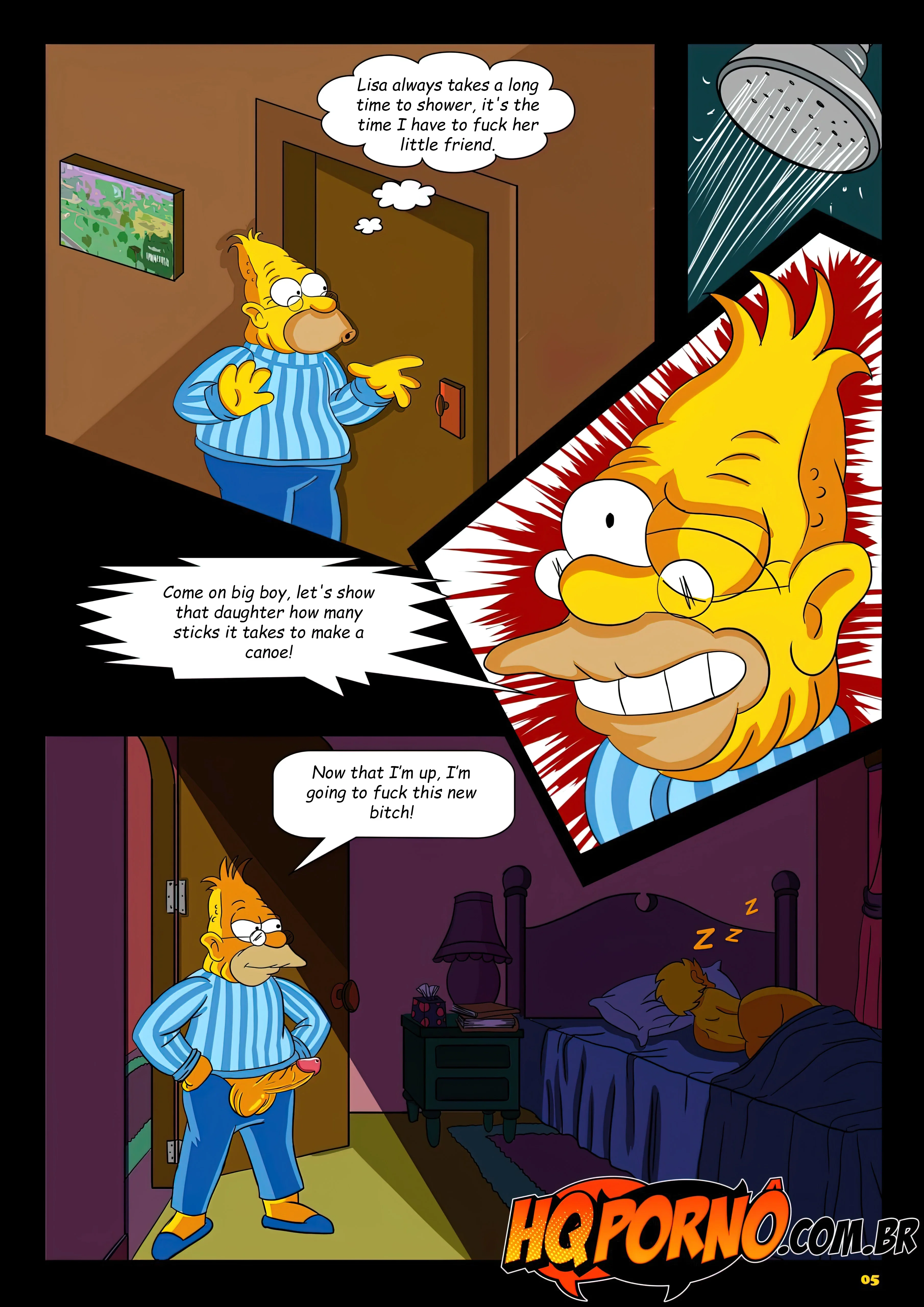 OS Simpsons (The Simpsons) - 1 . OS Simpsons - Sleepover At Grandpa's House - Chapter 1 - Page 6