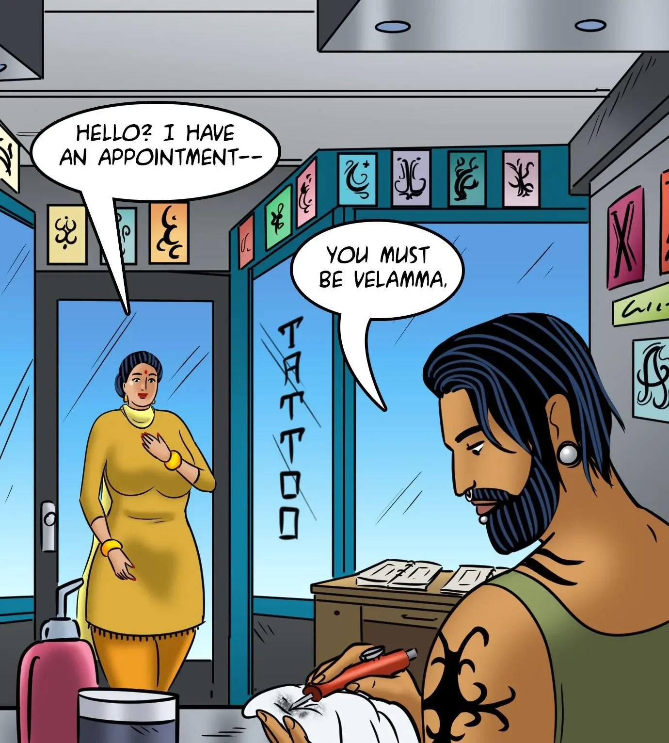 Velamma All Episodes Comics - 122 . Velamma - Episode 122 - Velamma Gets A Tattoo - Page 45