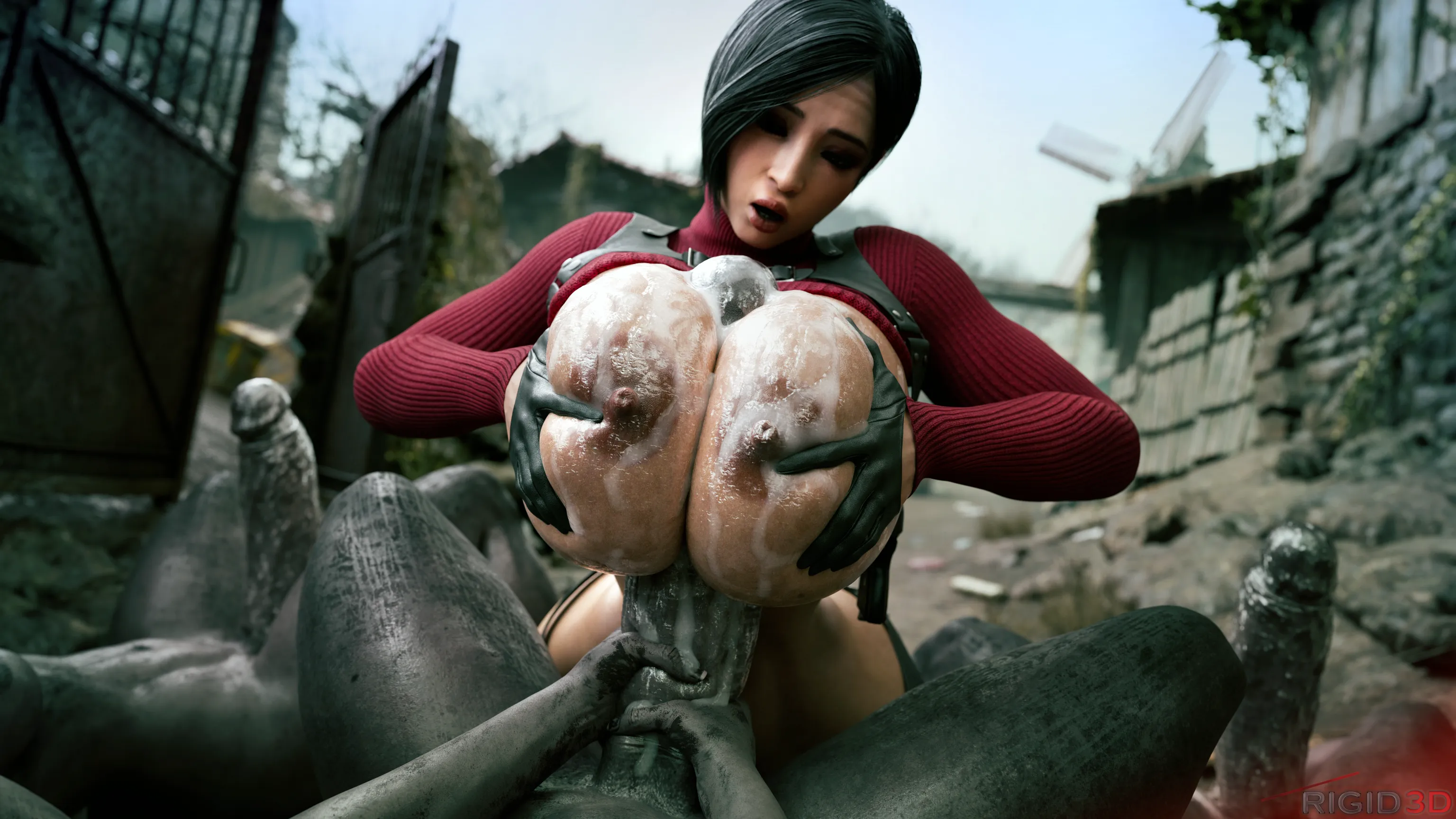 Ada Wong x Futa Cultists (Resident Evil) - 1 . Ada Wong x Futa Cultists - Chapter 1 [Rigid3D] - Page 4