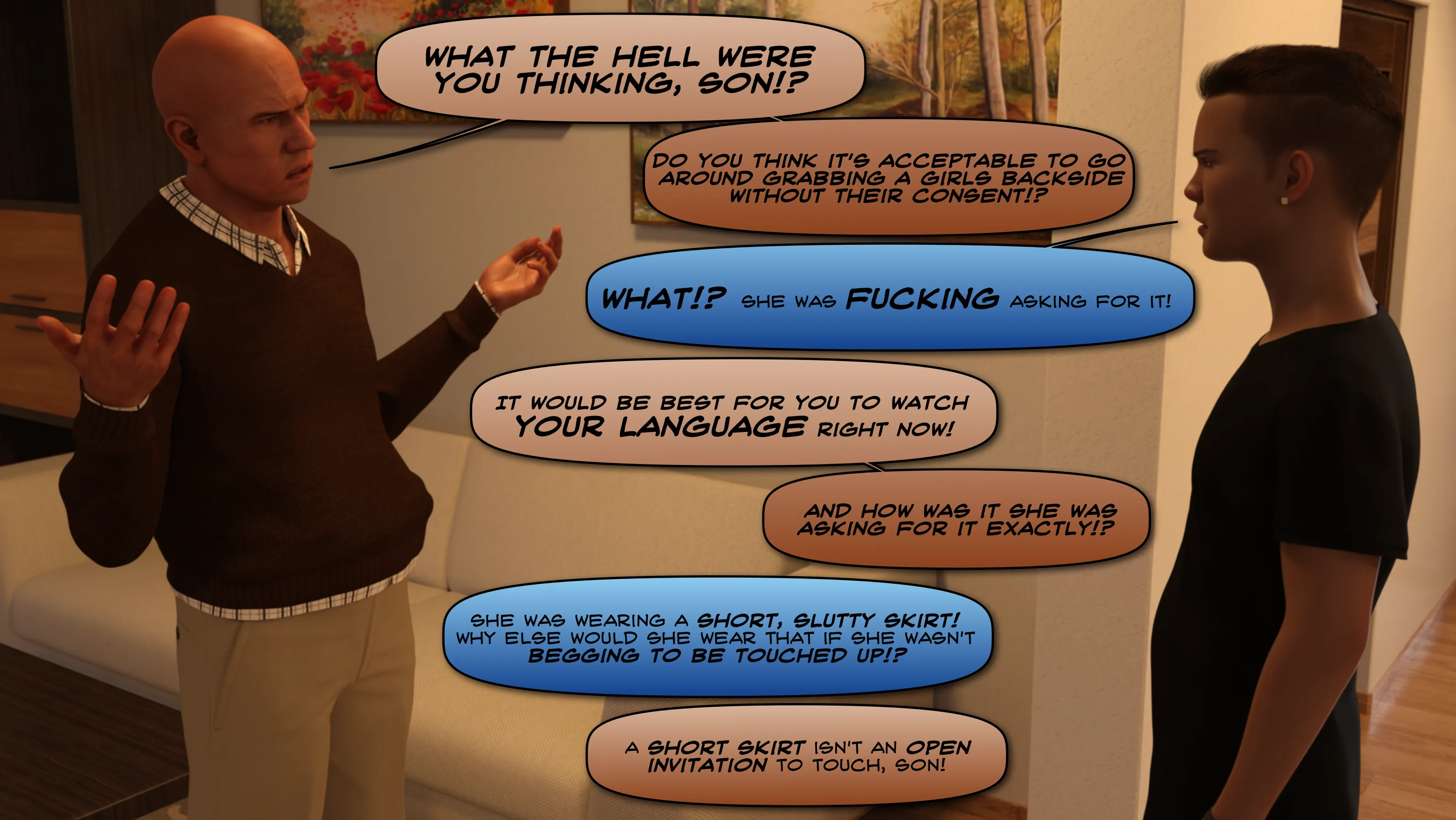 Wicked Pervert with a Big Cock! - 1 . Wicked Pervert with a Big Cock! - Chapter 1 [3DK-x] - Page 12