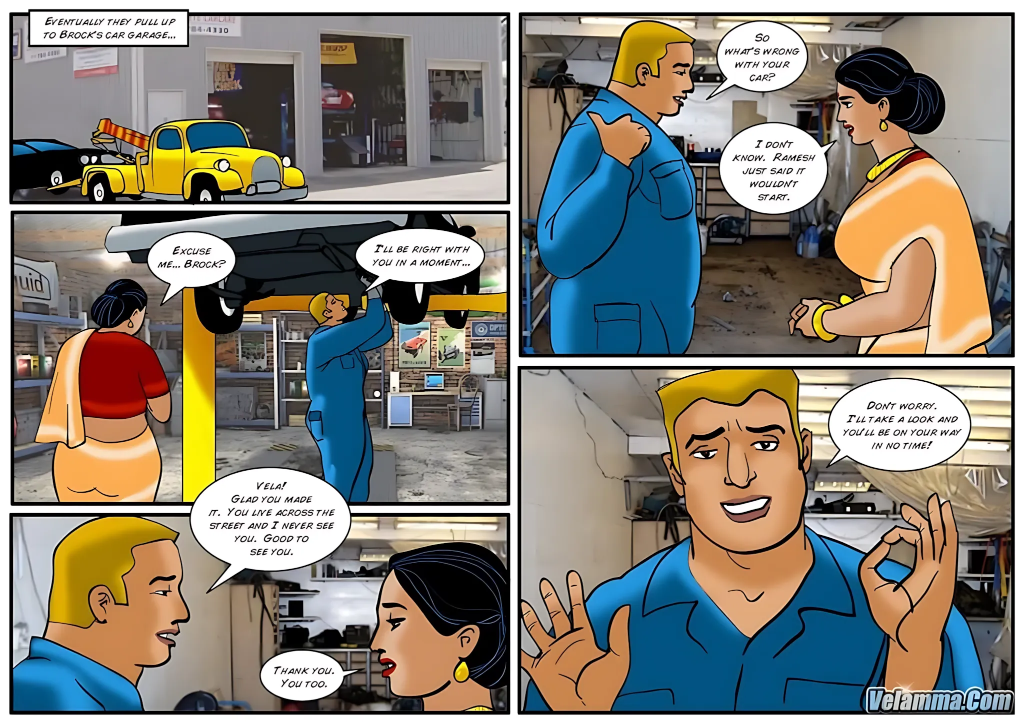 Velamma All Episodes Comics - 42 . Velamma - Episode 42 - Get All Greasy And Dirty At The Mechanics - Page 12