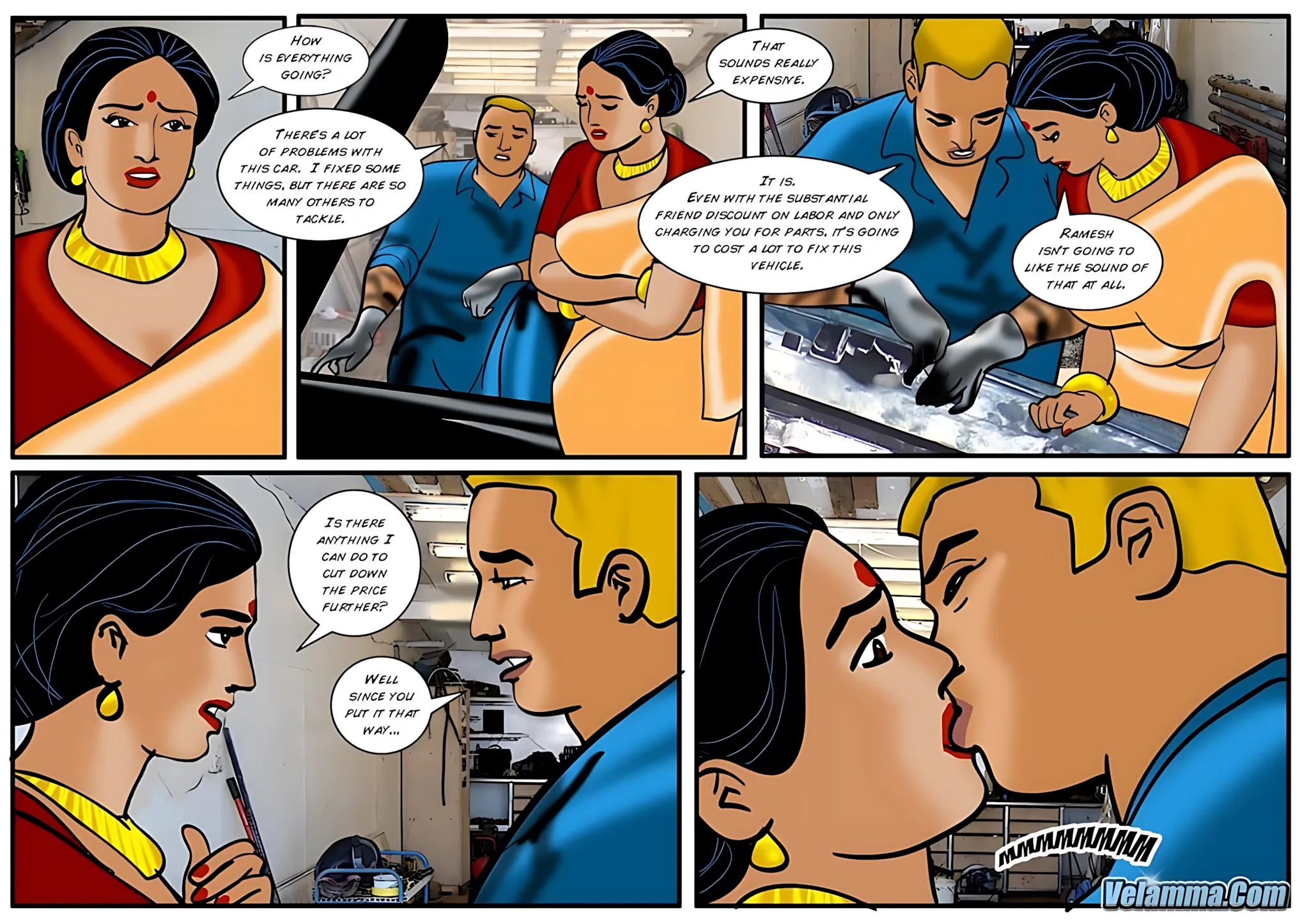 Velamma All Episodes Comics - 42 . Velamma - Episode 42 - Get All Greasy And Dirty At The Mechanics - Page 14