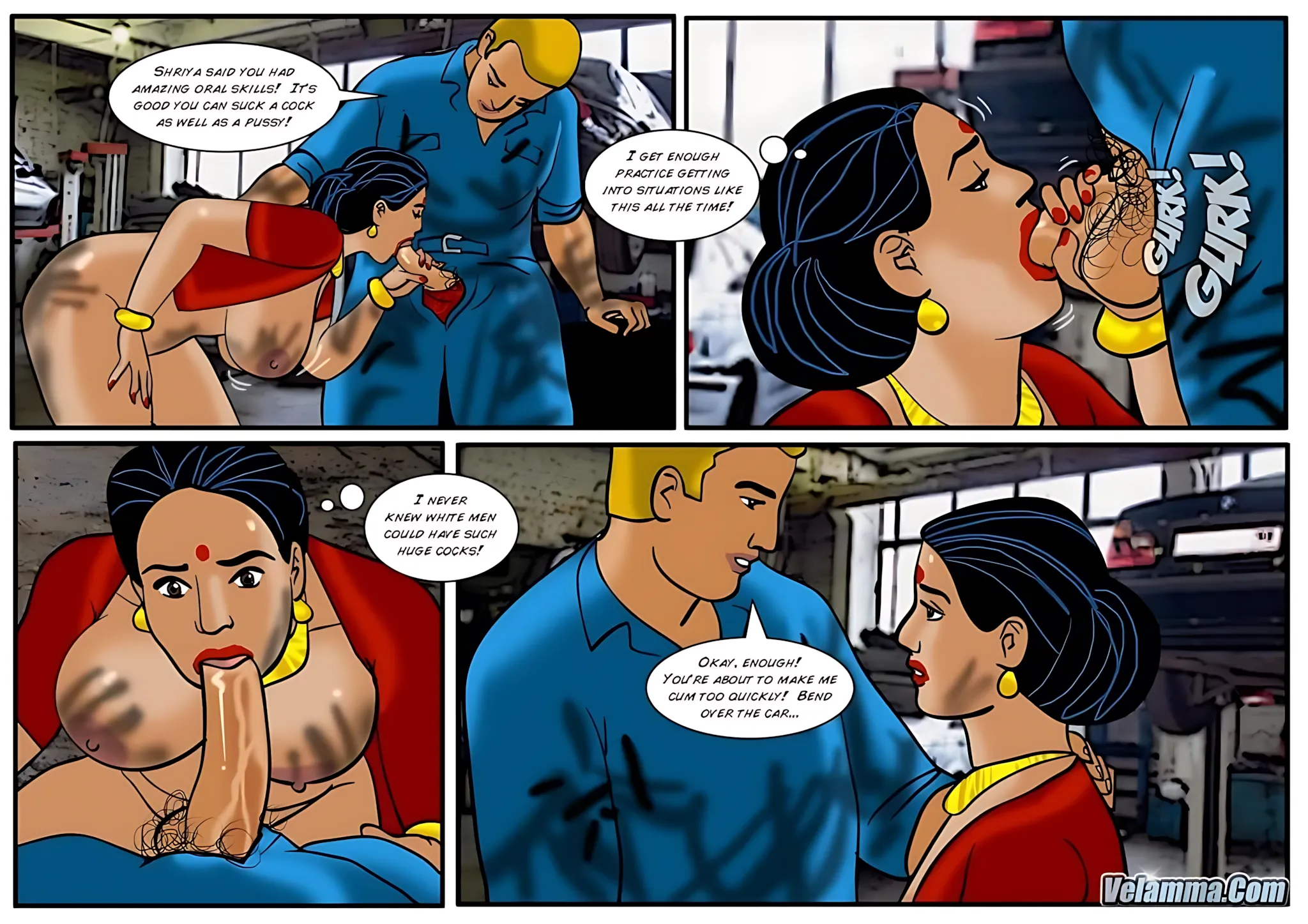 Velamma All Episodes Comics - 42 . Velamma - Episode 42 - Get All Greasy And Dirty At The Mechanics - Page 19