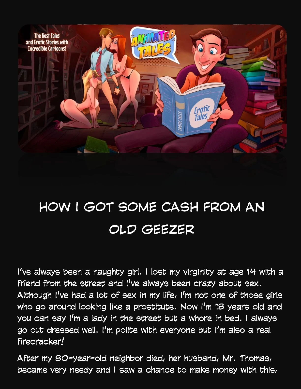 Animated Tales [WC | TF] - HOW I GOT SOME CASH FROM AN OLD MAN - Page 1