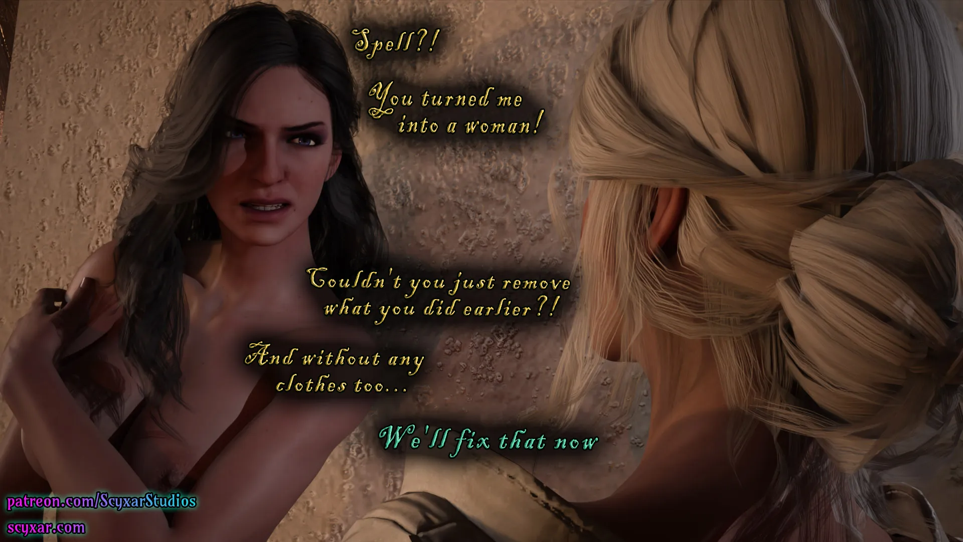Geralt’s Transformation into Yennefer [Scyxar Studios] - 8 . Geralt’s Transformation into Yennefer - Chapter 8 - Page 71