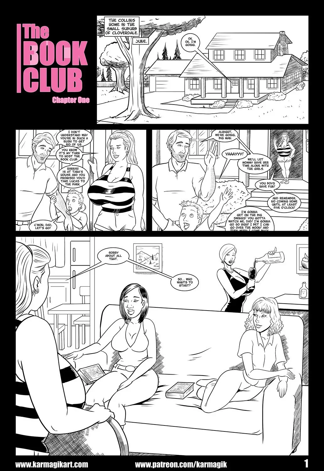 The Book Club [Karmagik] -  1.5 . The Book Club - No Color - Ch.001 - Page 1
