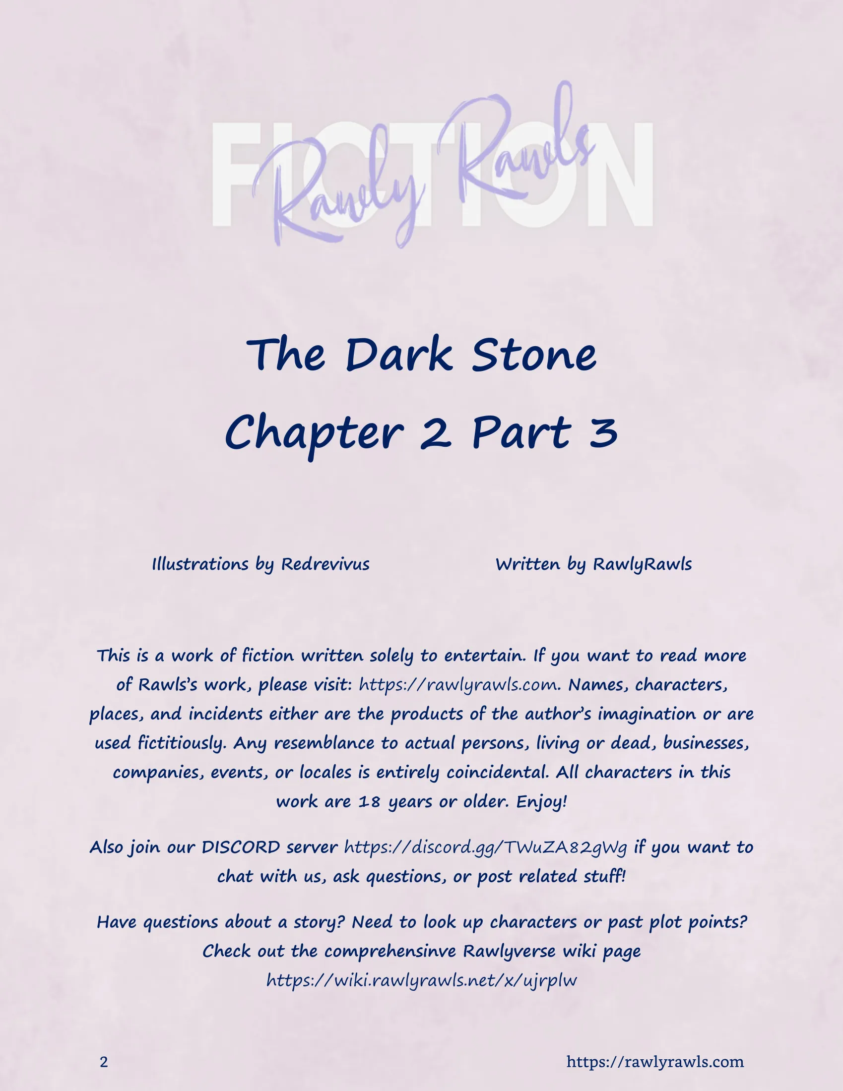 The Dark Stone [Redoxa – Rawly Rawls] - 2.3 . The Dark Stone - Chapter 2 Part 3 - Page 2
