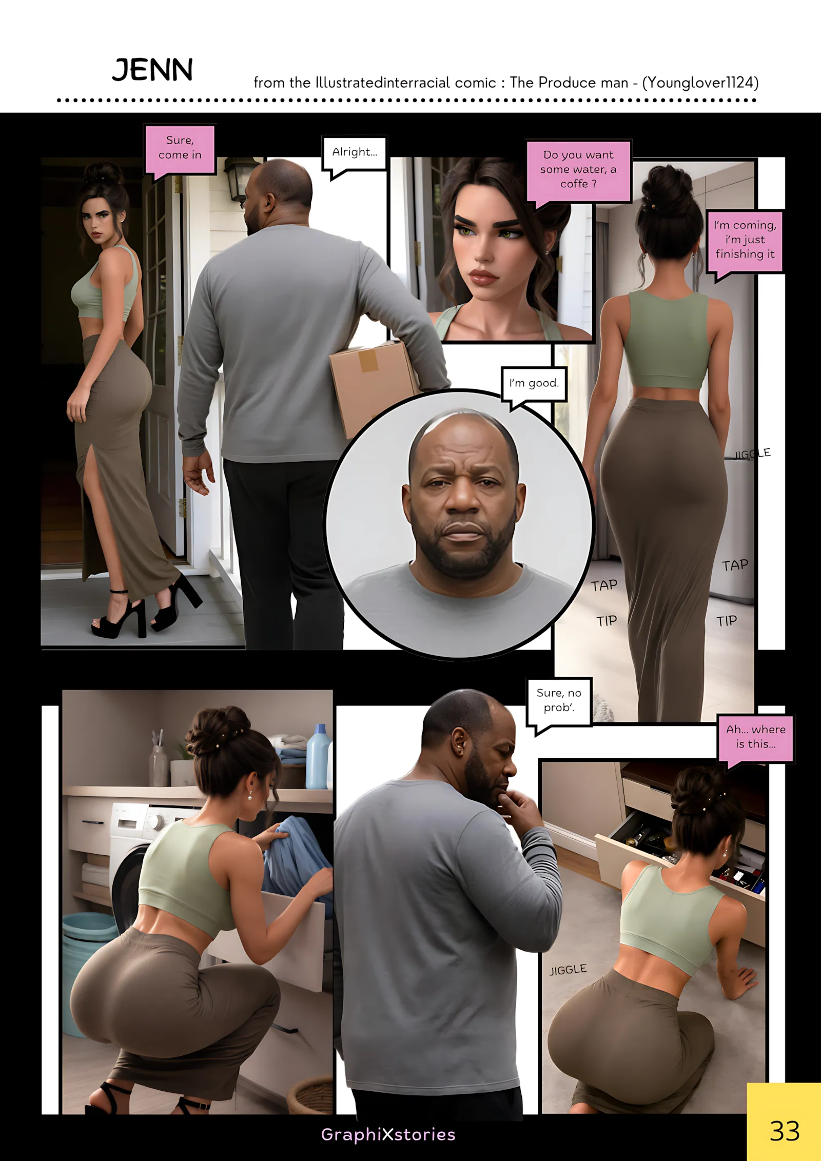 The produce Man – AI Version [GraphiXstories] - 4. The produce Man - Part 4 [  illustratedinterracial AI ] - Page 5
