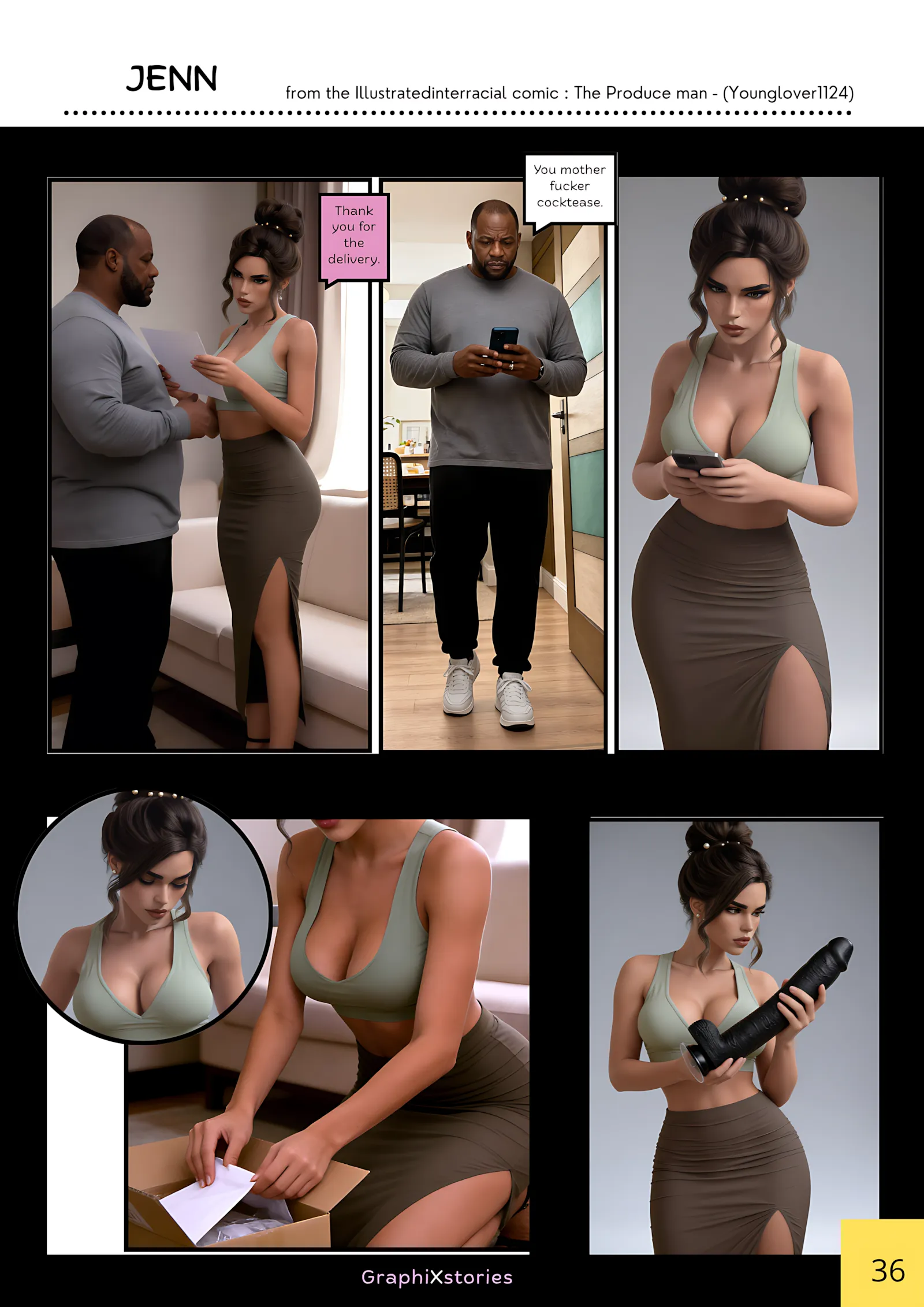 The produce Man – AI Version [GraphiXstories] - 4. The produce Man - Part 4 [  illustratedinterracial AI ] - Page 8