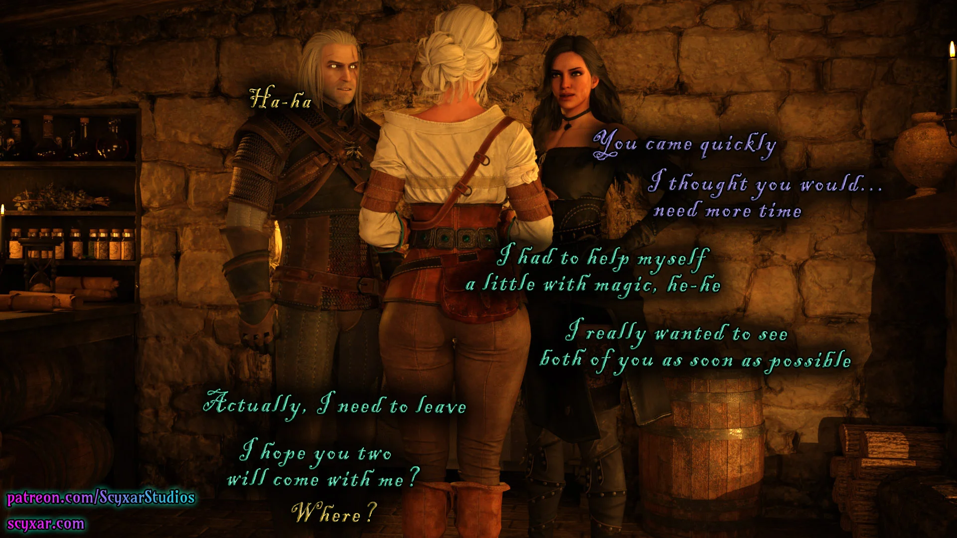 Geralt’s Transformation into Yennefer [Scyxar Studios] - 6 . Geralt’s Transformation into Yennefer - Chapter 6 - Page 59